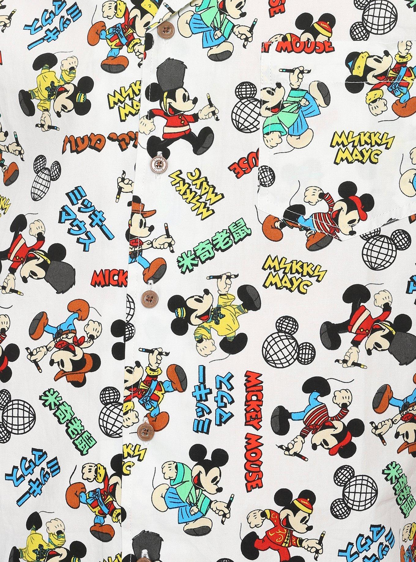 Disney Mickey Mouse Around the World Woven Button-Up, , alternate