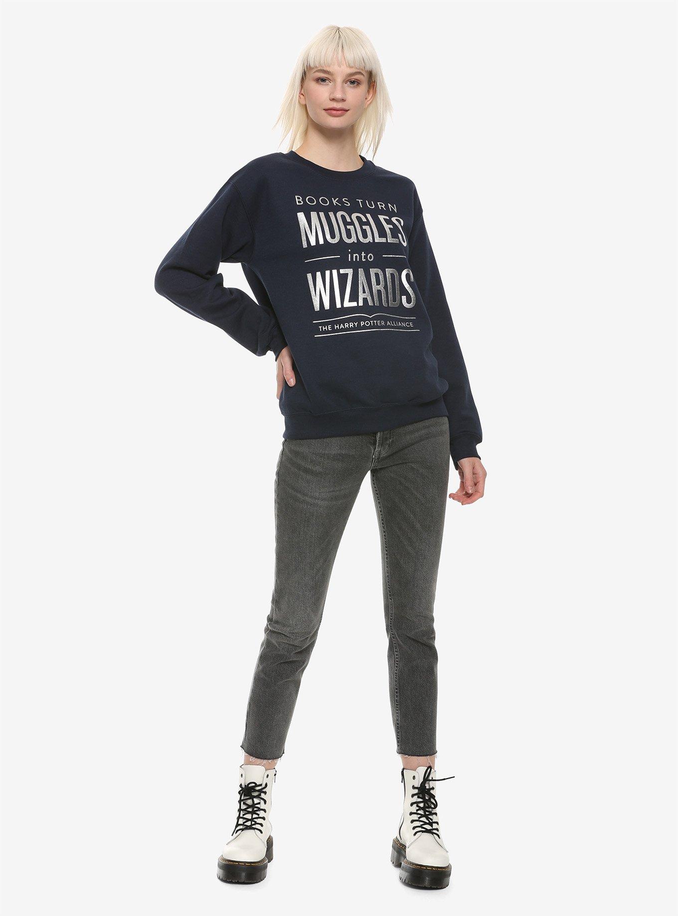 Harry Potter Books Turn Muggles Into Wizards Girls Sweatshirt, MULTI, alternate