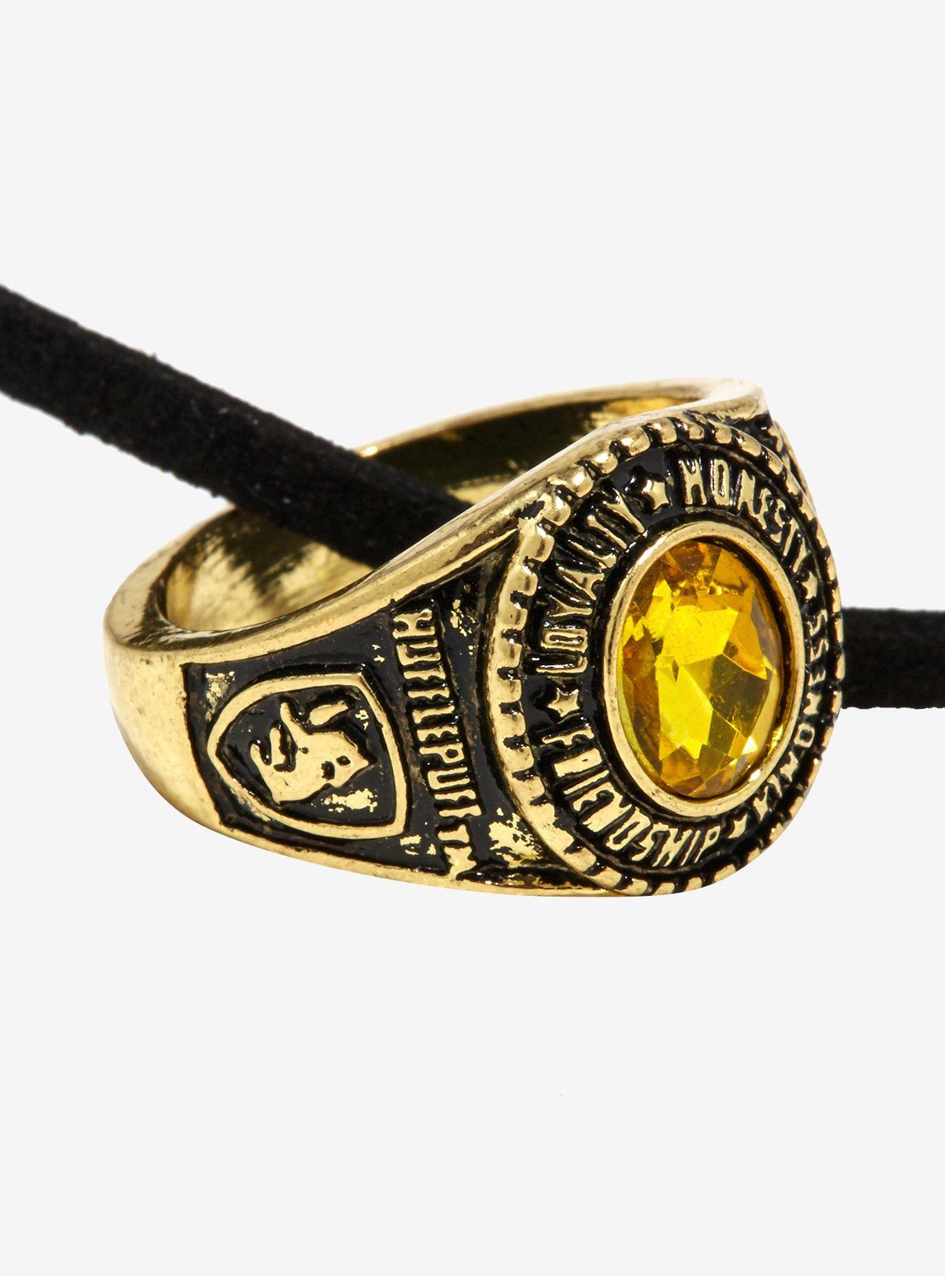 Harry Potter Hufflepuff Ring Necklace, , alternate