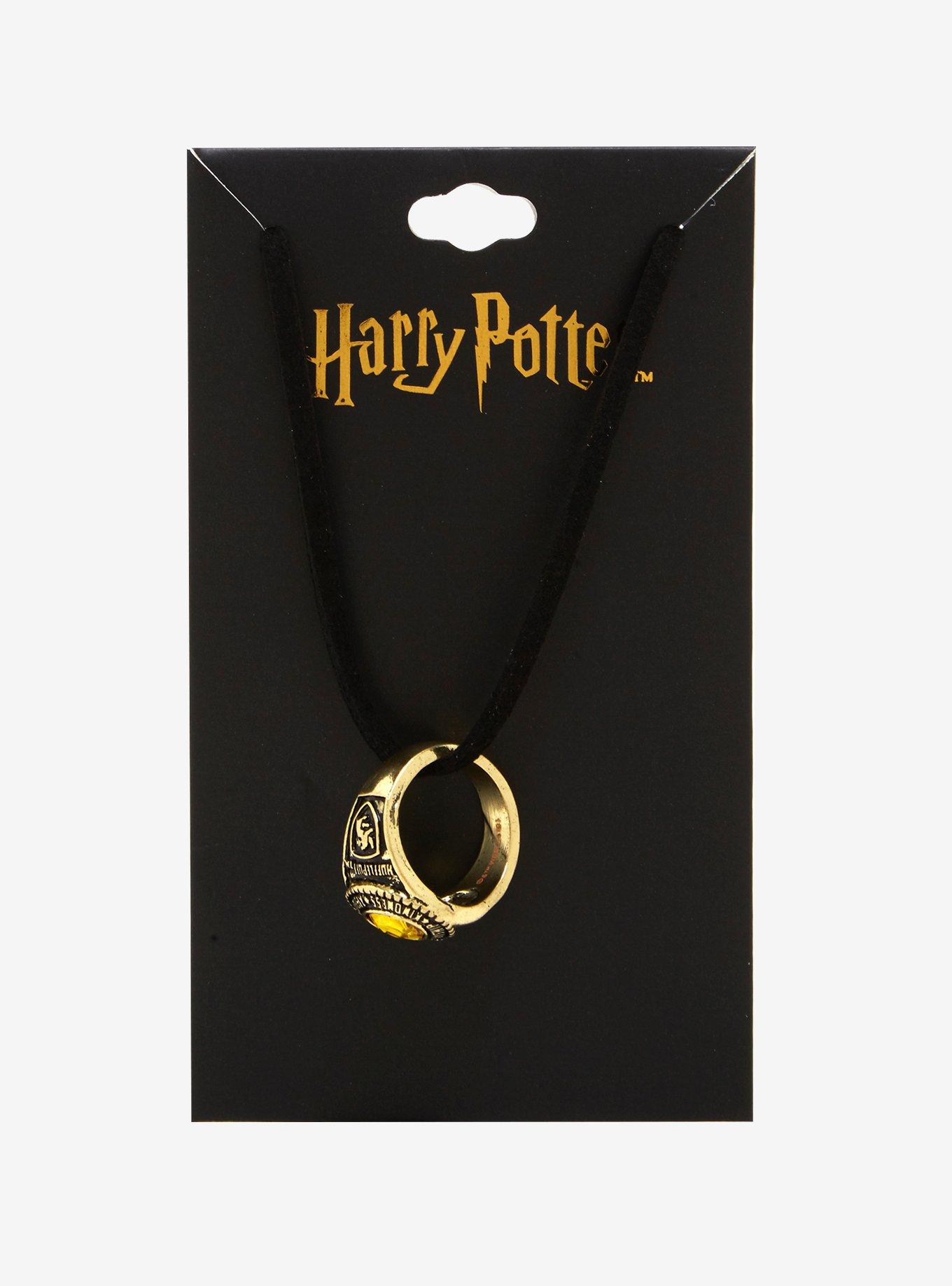 Harry Potter Hufflepuff Ring Necklace, , alternate