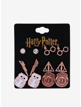 Plus Size Harry Potter Rose Gold Earring Set, , hi-res