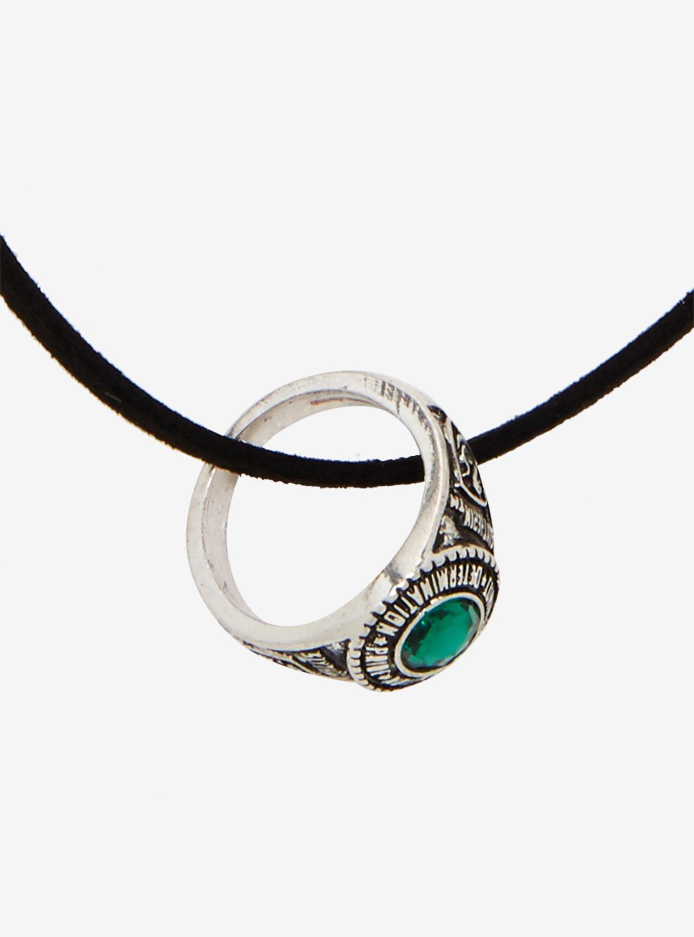 Harry Potter Slytherin Ring Necklace, , alternate