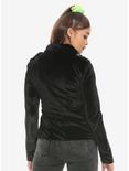 Black Velvet Girls Moto Jacket, BLACK, alternate
