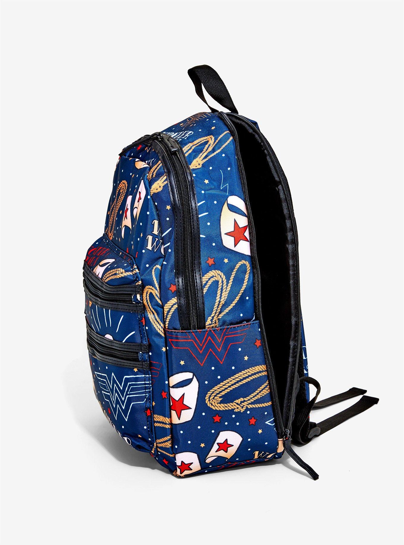 DC Comics Wonder Woman Double Zipper Pocket Backpack, , alternate