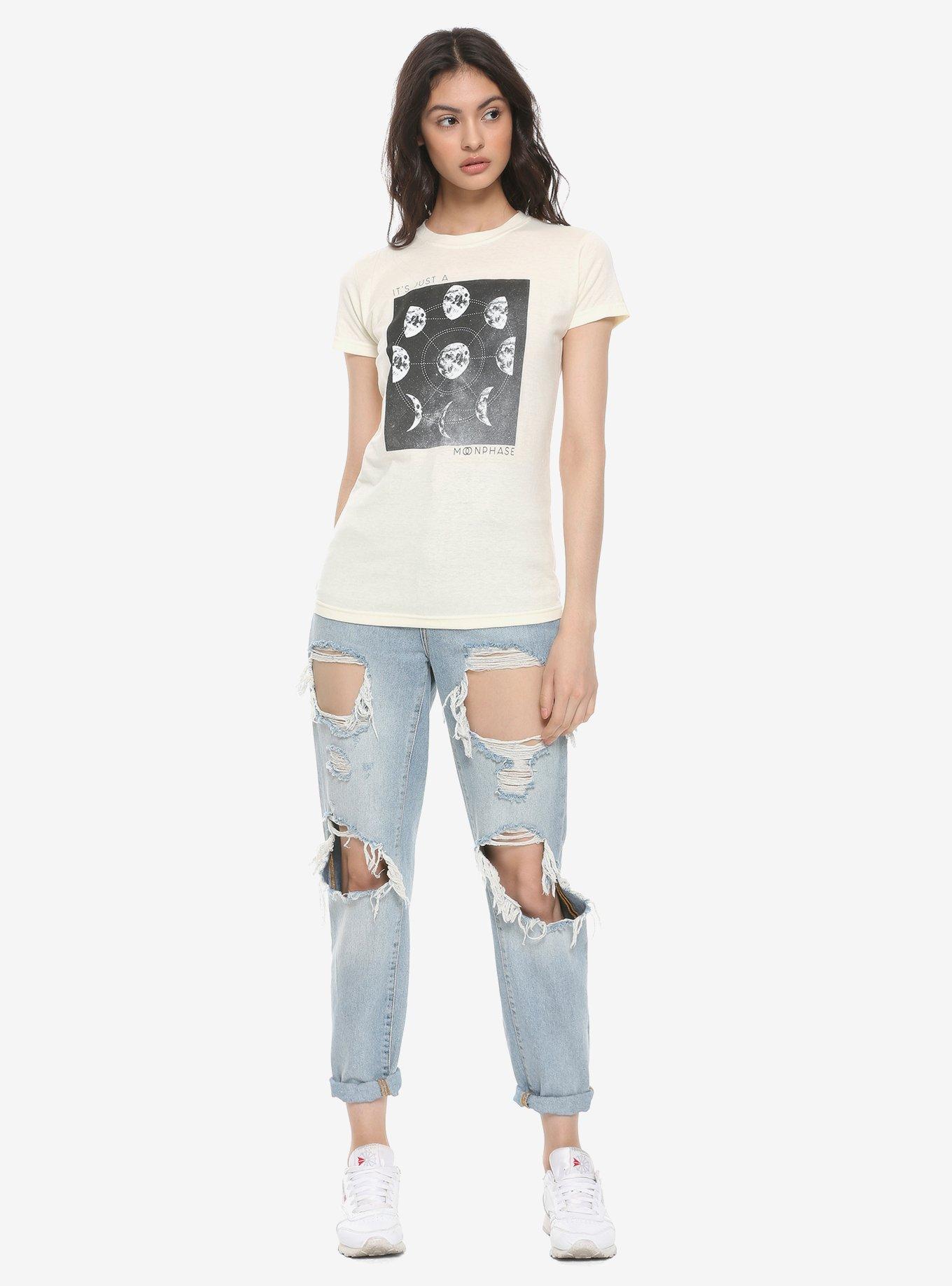 Just A Moon Phase Girls T-Shirt, , alternate