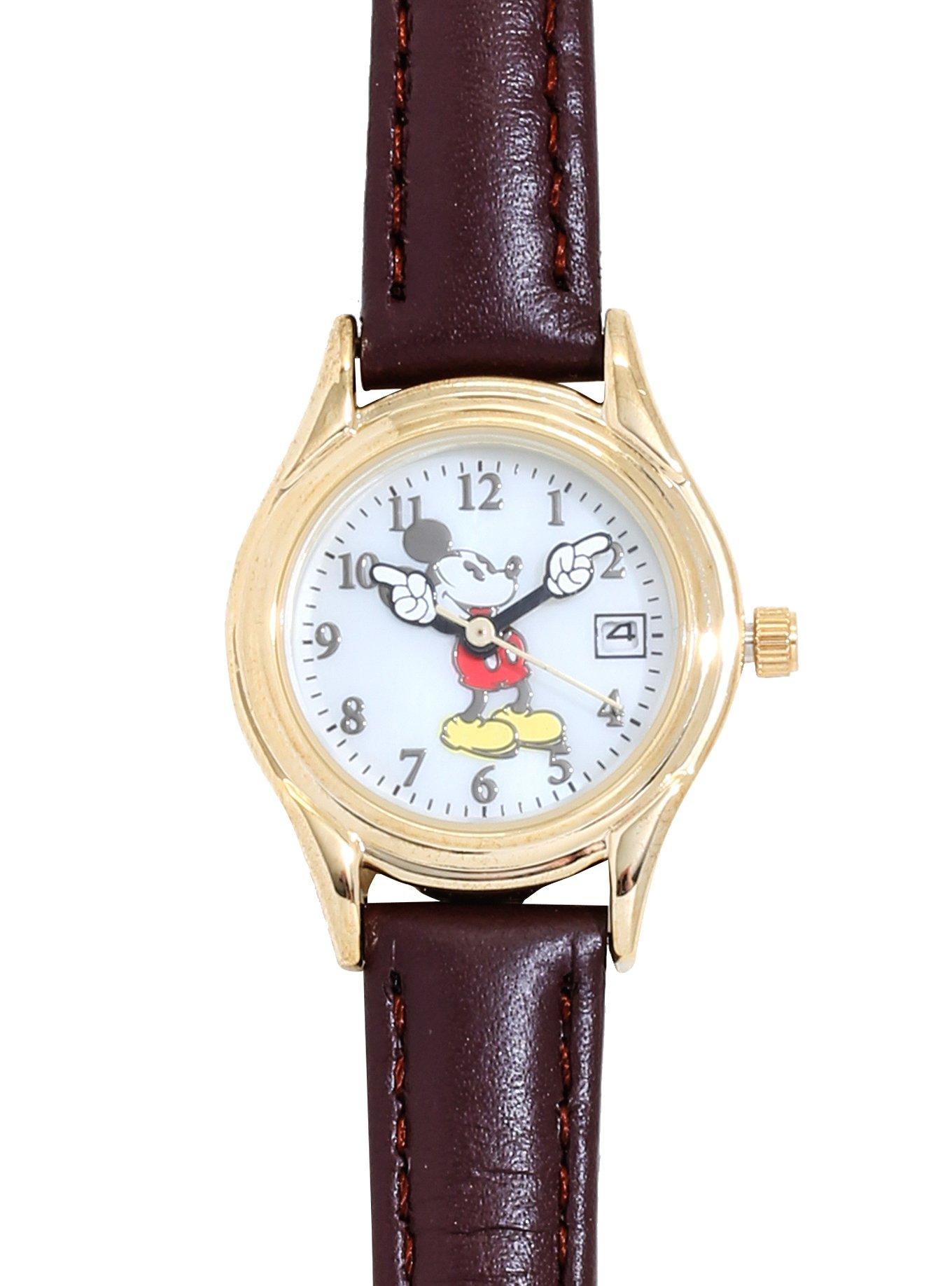 Disney Mickey Mouse Classic Brown Watch, , alternate