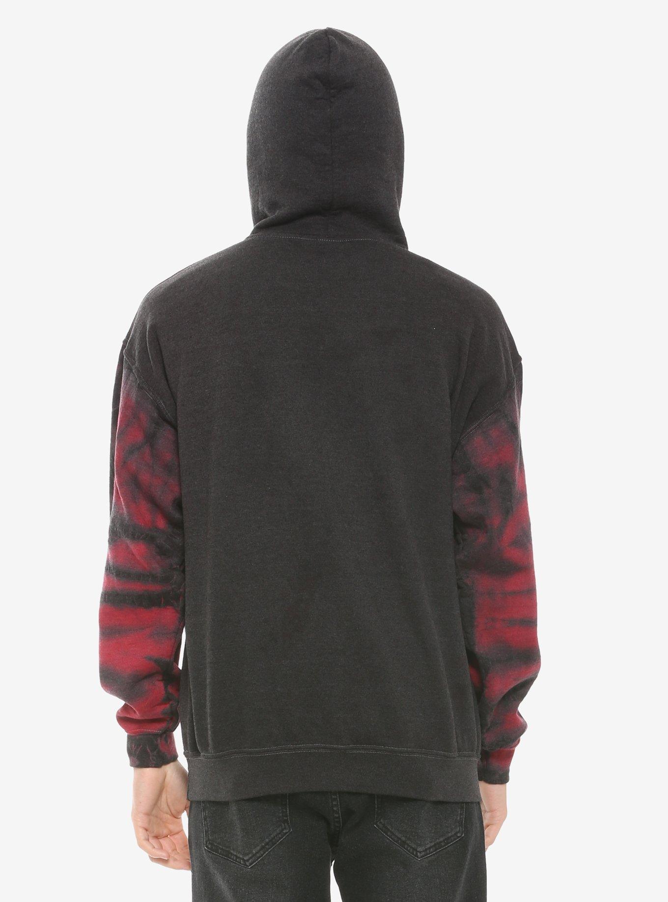 Stranger Things Tie-Dye Sleeve Hoodie, RED, alternate
