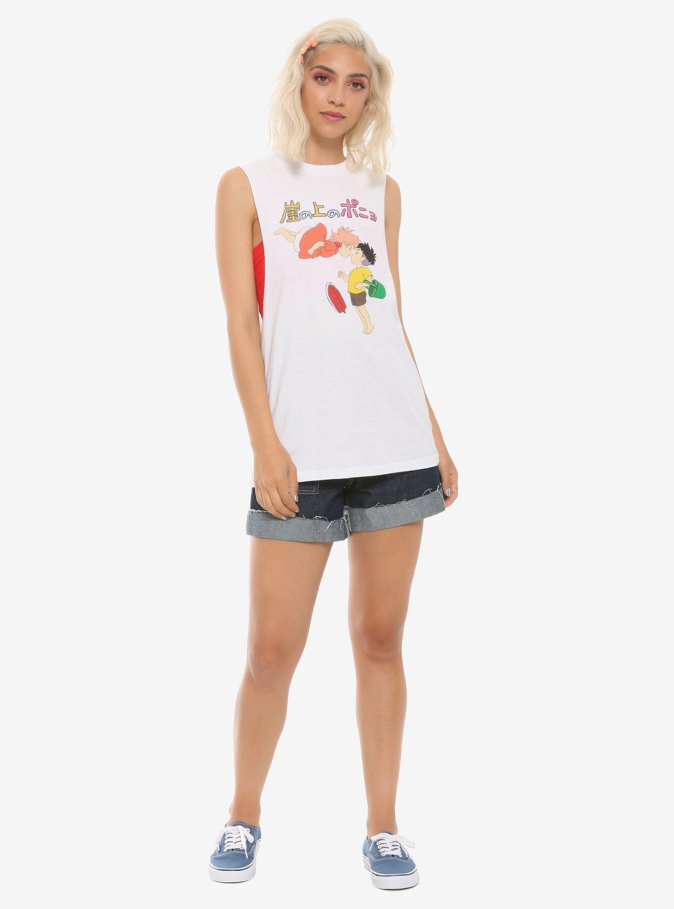Her Universe Studio Ghibli Ponyo Sosuke Kiss Girls Muscle Top, , alternate