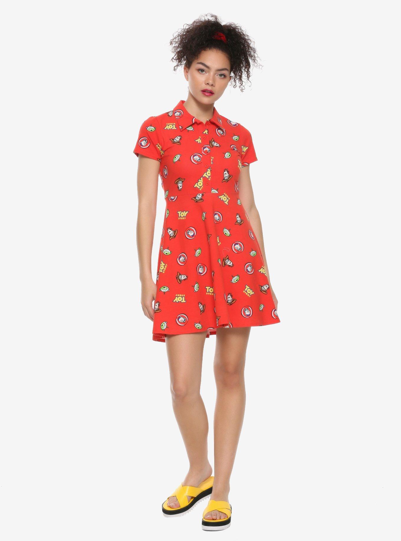 Disney Pixar Toy Story Red Collared Dress, MULTI, alternate