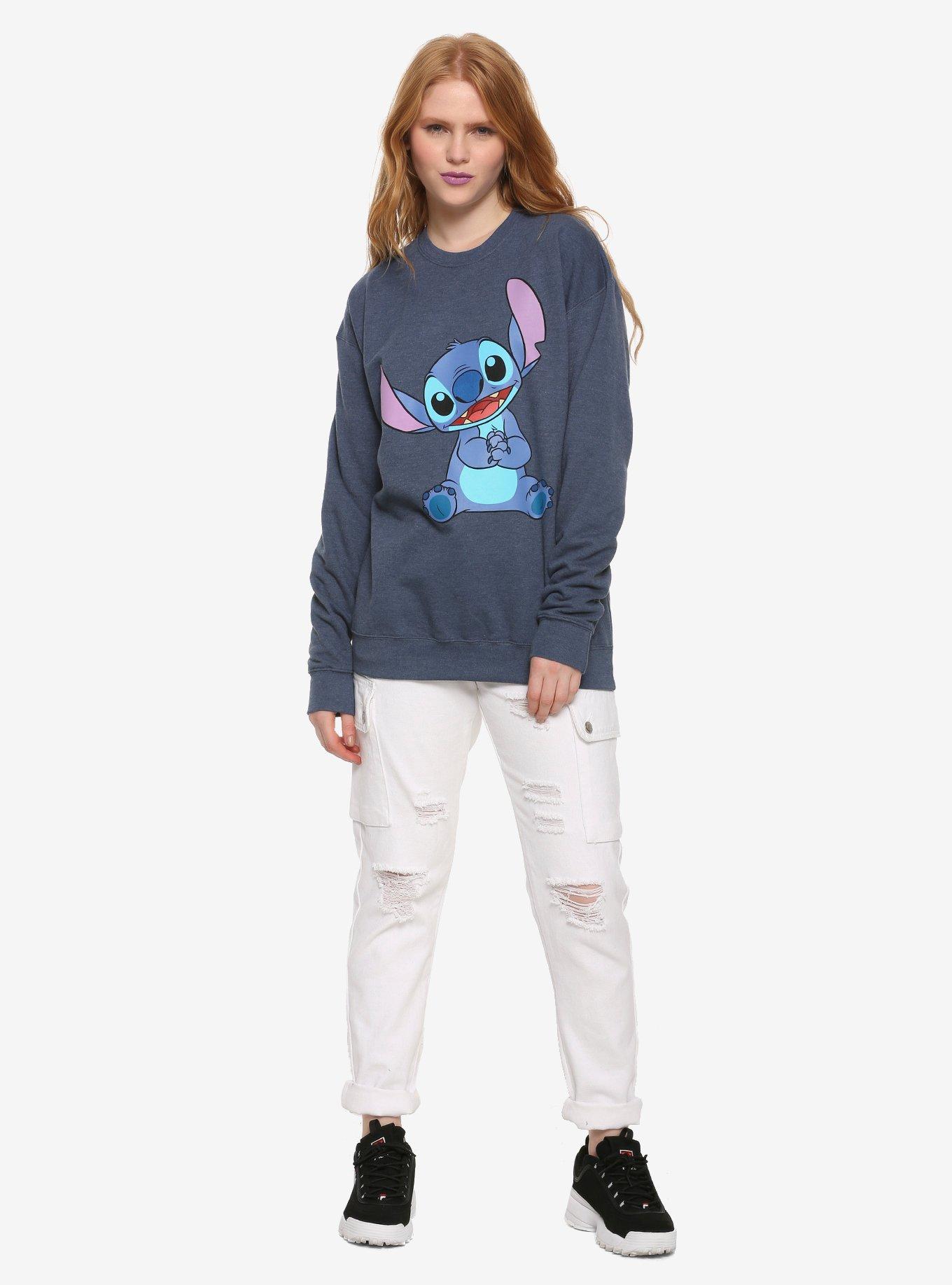 Disney Lilo & Stitch Smile Girls Sweatshirt, BLUE, alternate