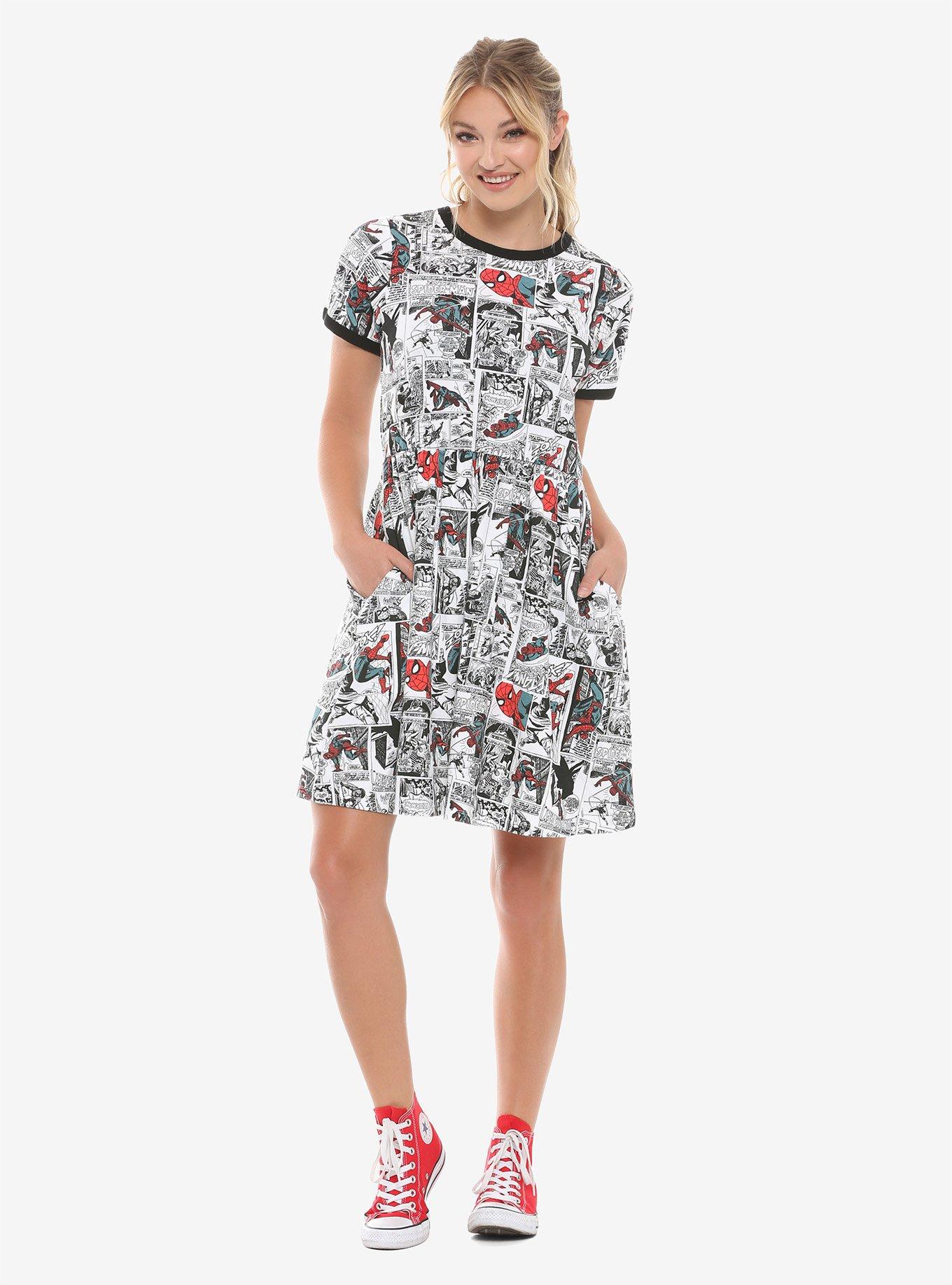 Marvel Spider-Man Comic Book Dress, MULTI, alternate