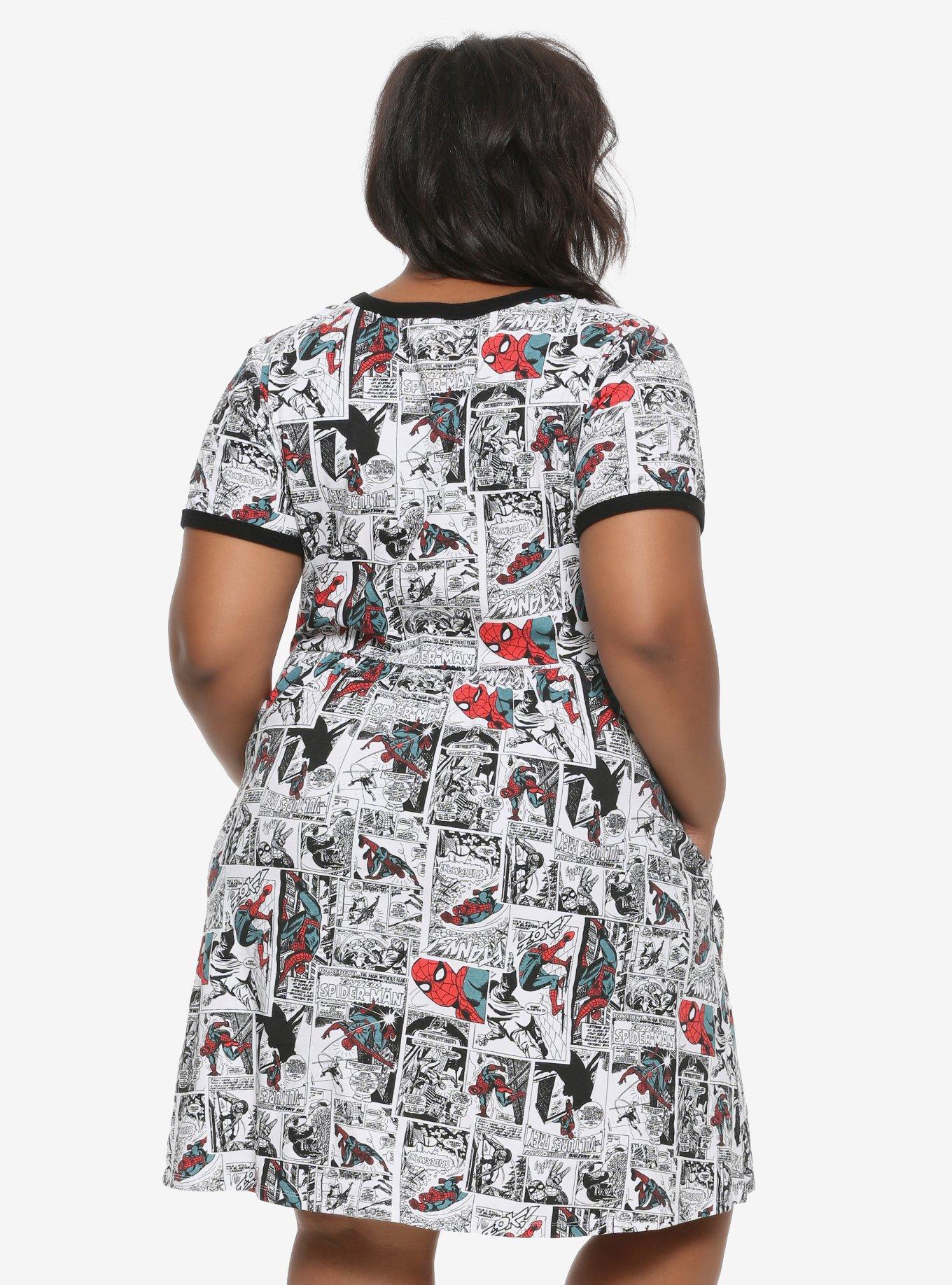 Marvel Spider-Man Comic Book Dress Plus Size, , alternate