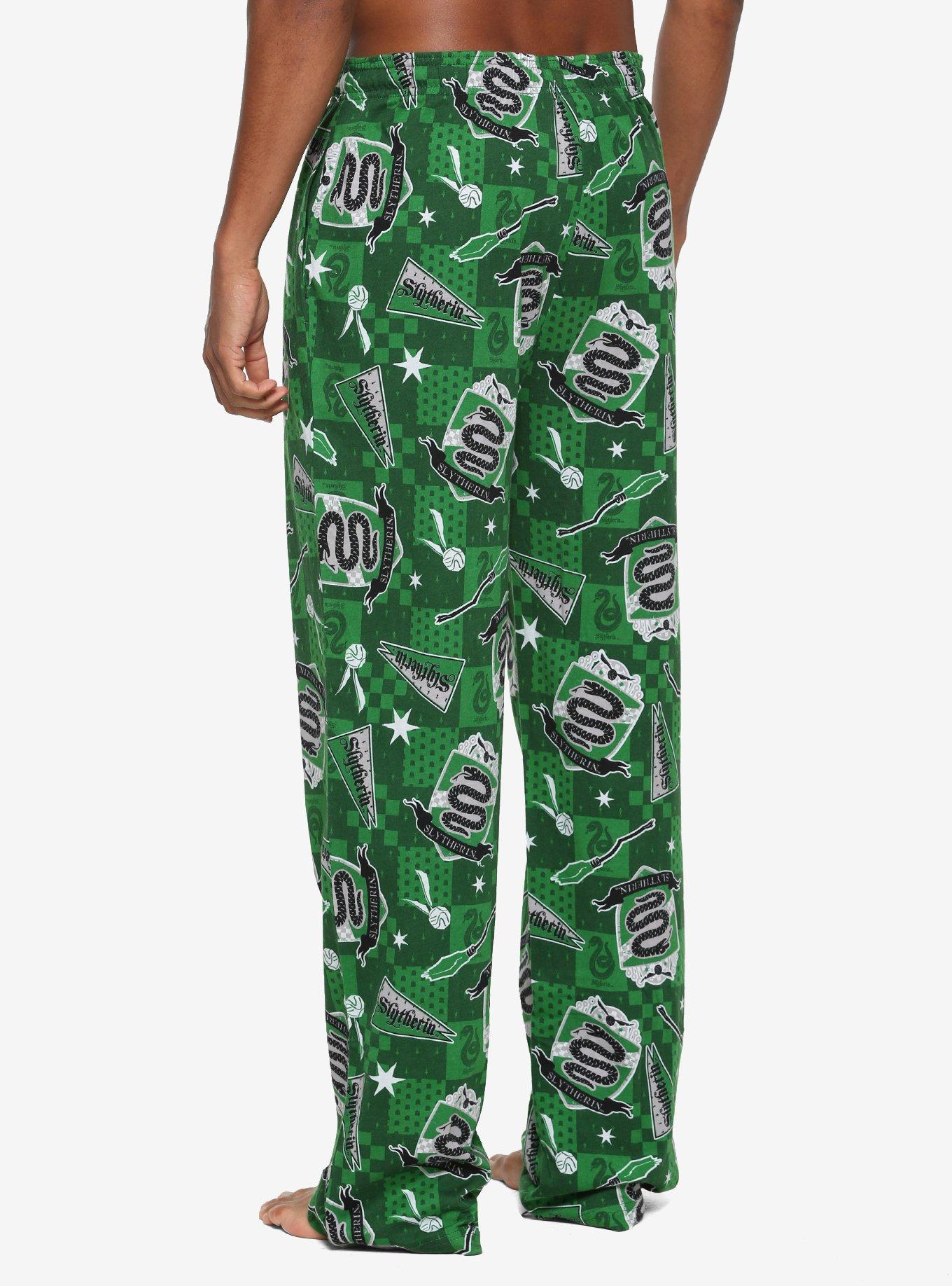 Harry Potter Slytherin Sleep Pants - BoxLunch Exclusive, GREEN, alternate