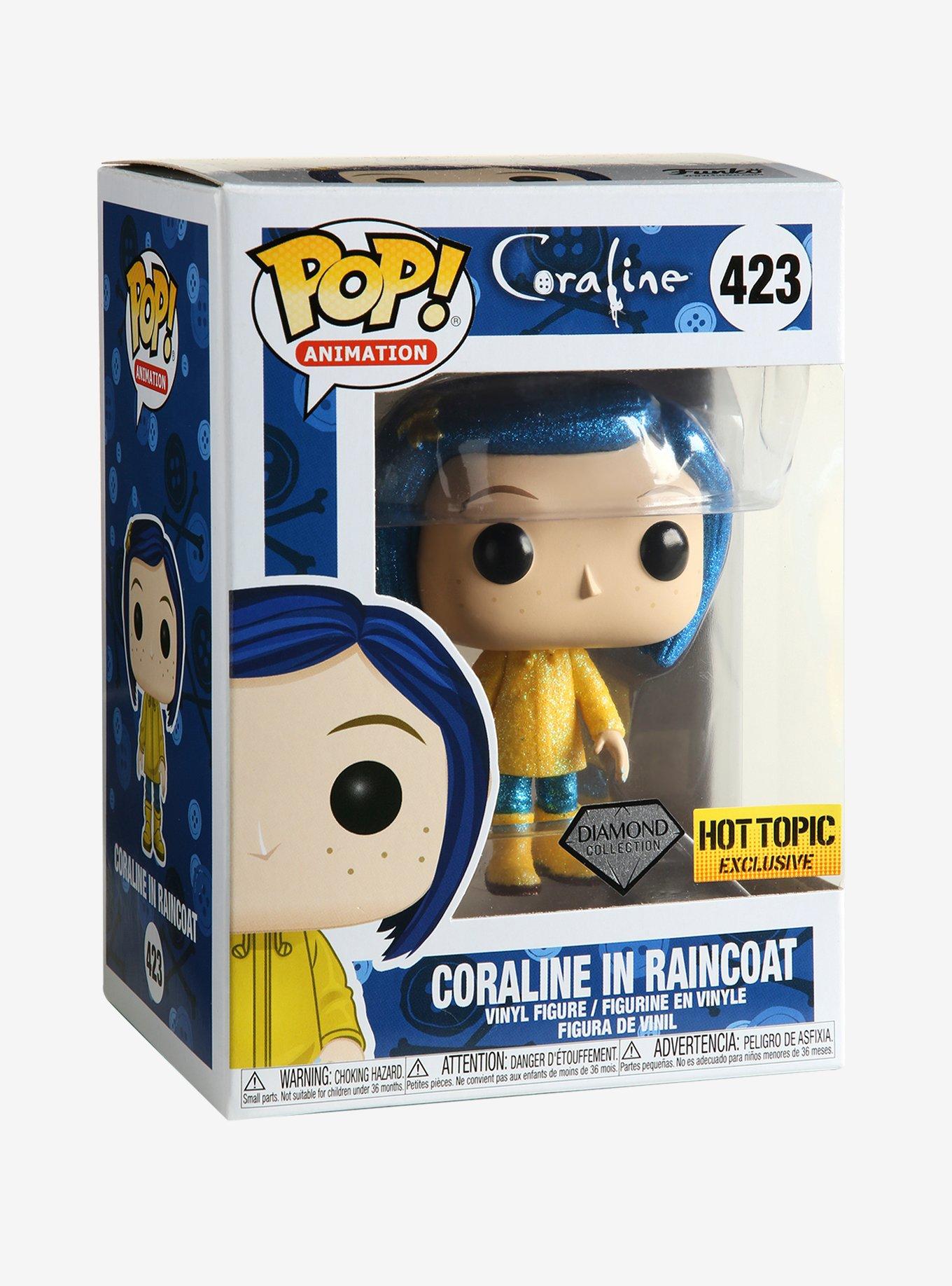 Funko Coraline Diamond Collection Pop! Animation Coraline In Raincoat Vinyl Figure Hot Topic Exclusive, , alternate