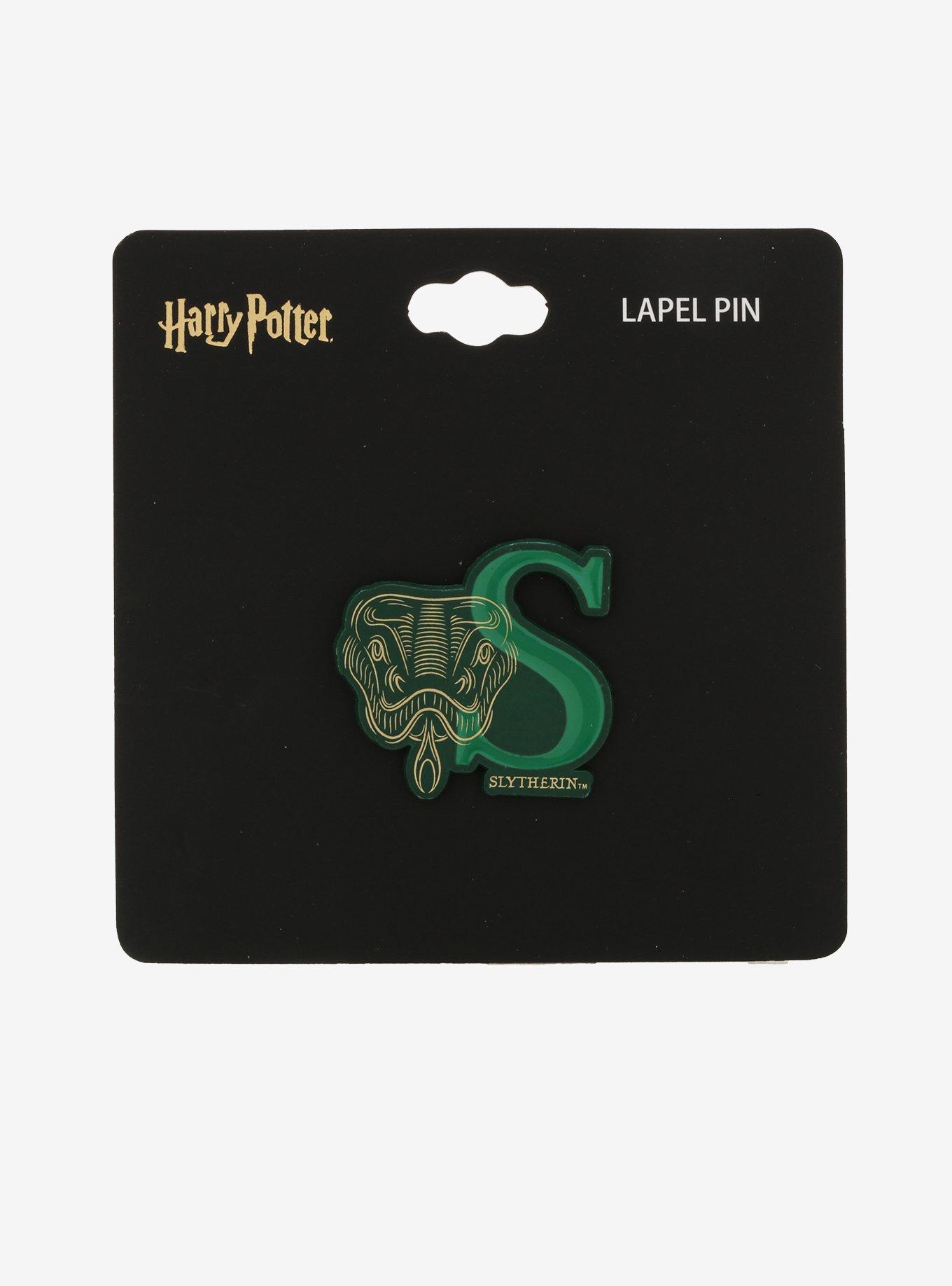 Harry Potter Slytherin Snake Face Enamel Pin, , alternate