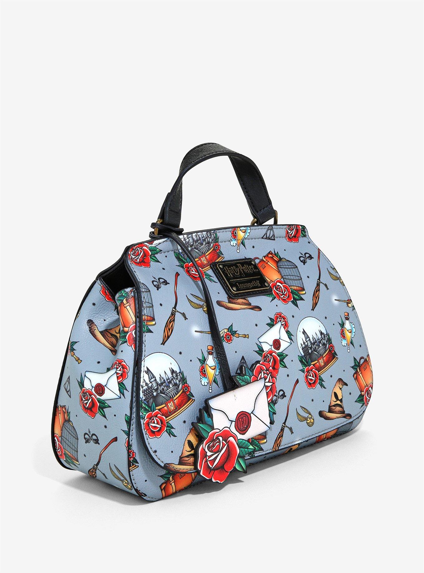Loungefly Harry Potter Tattoo Print Handbag, , alternate