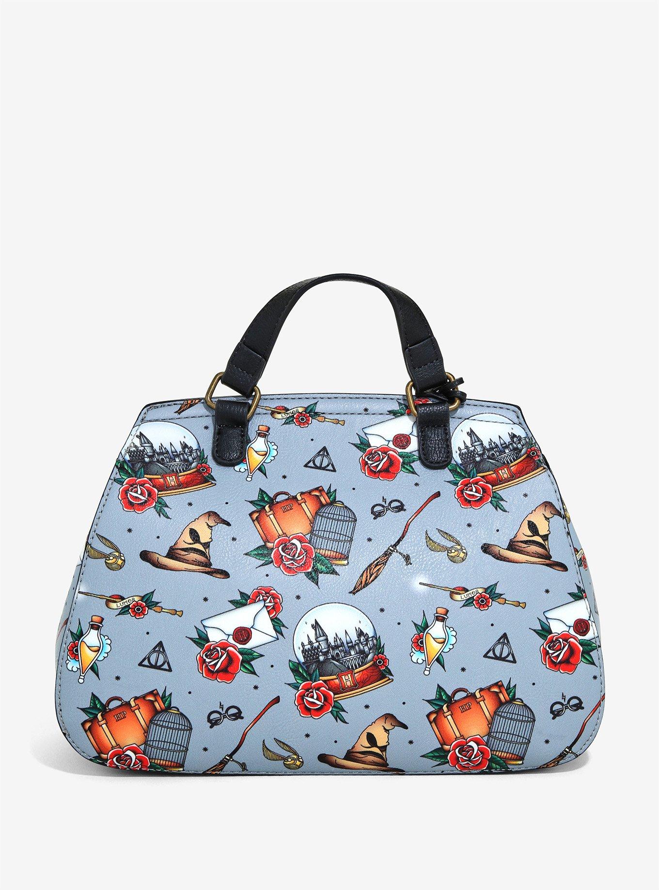 Loungefly Harry Potter Tattoo Print Handbag, , alternate