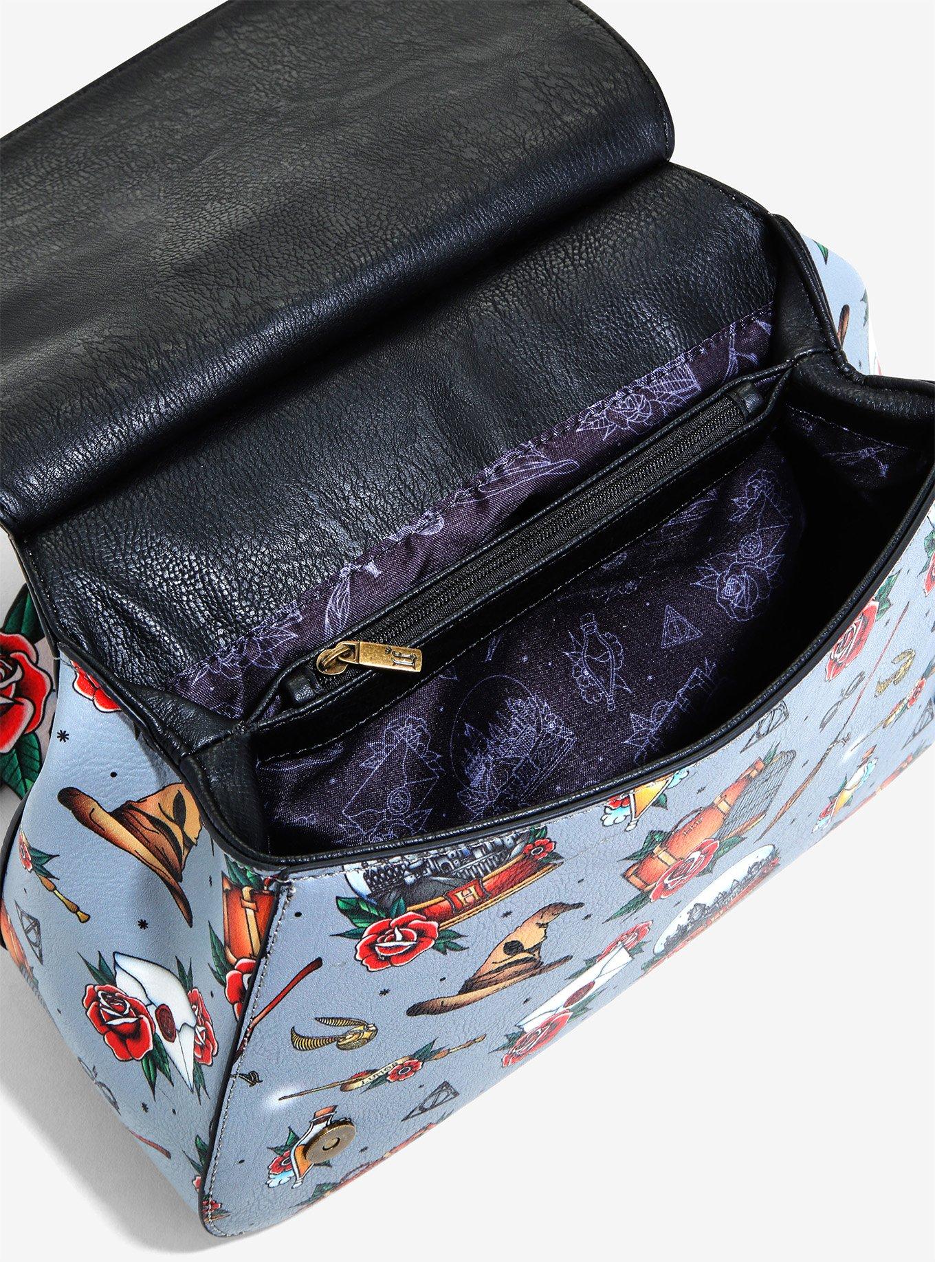 Loungefly Harry Potter Tattoo Print Handbag, , alternate