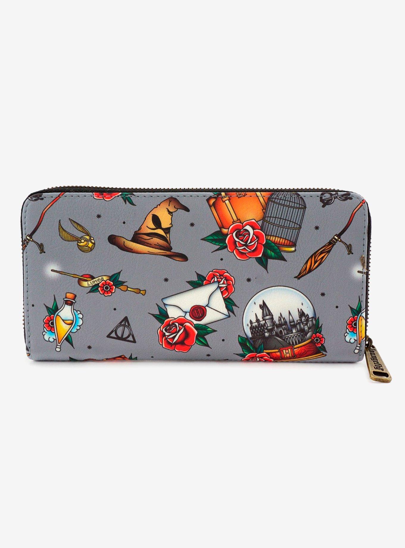 Loungefly Harry Potter Tattoo Icons Wallet, , alternate