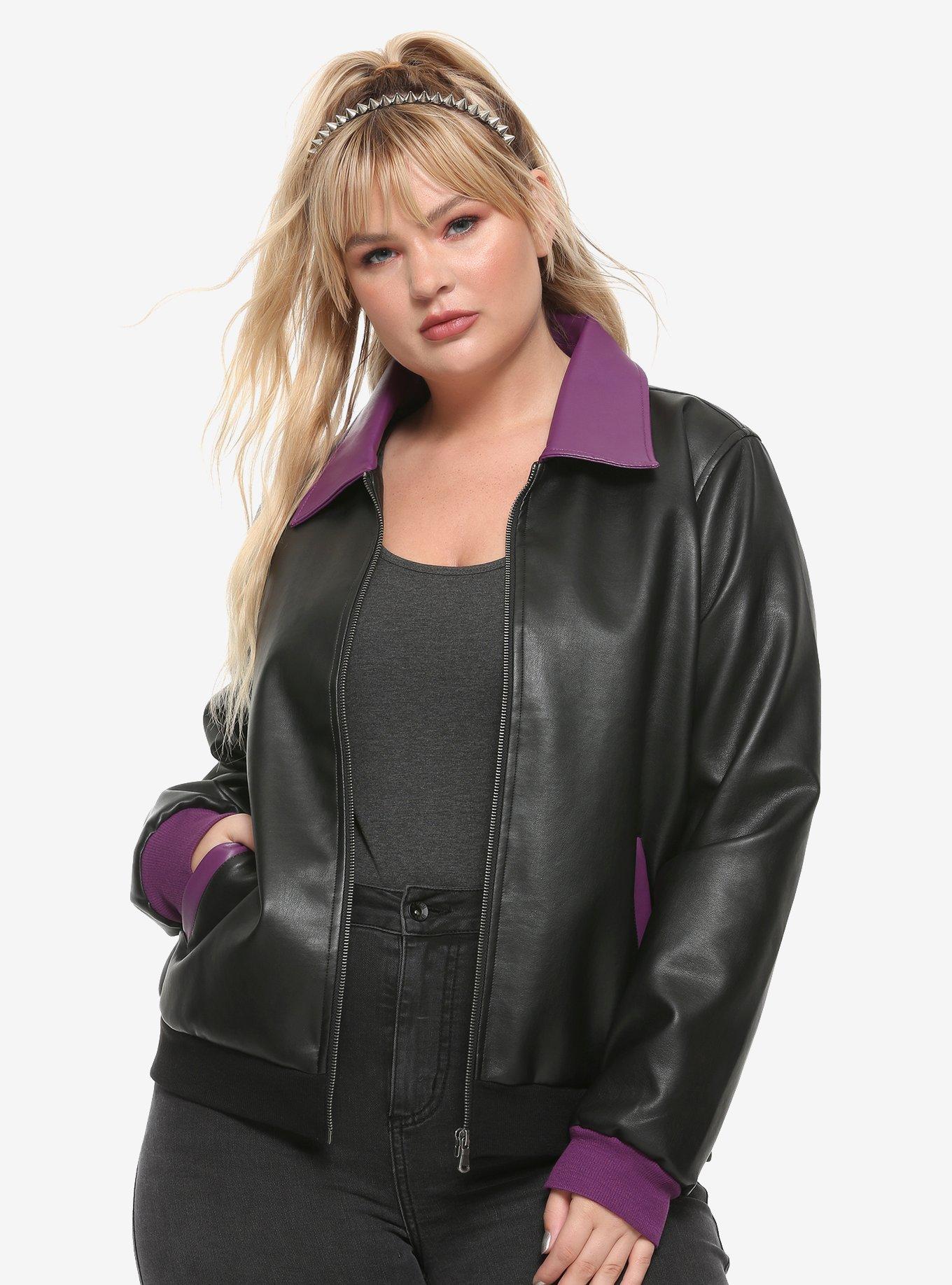 Riverdale Pretty Poisons Faux Leather Girls Jacket Plus Size, MULTI, alternate