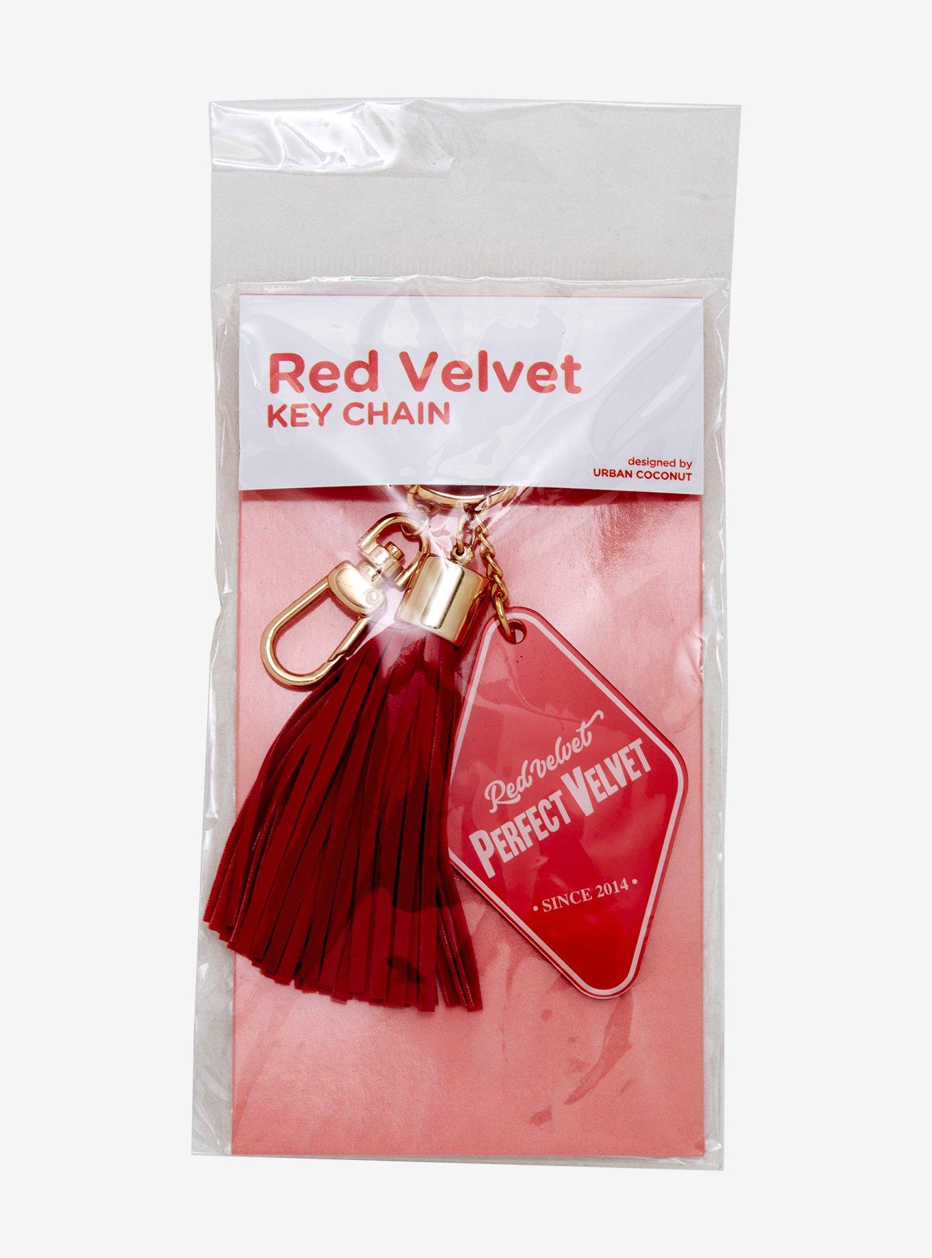 Red Velvet Tassel Key Chain, , alternate