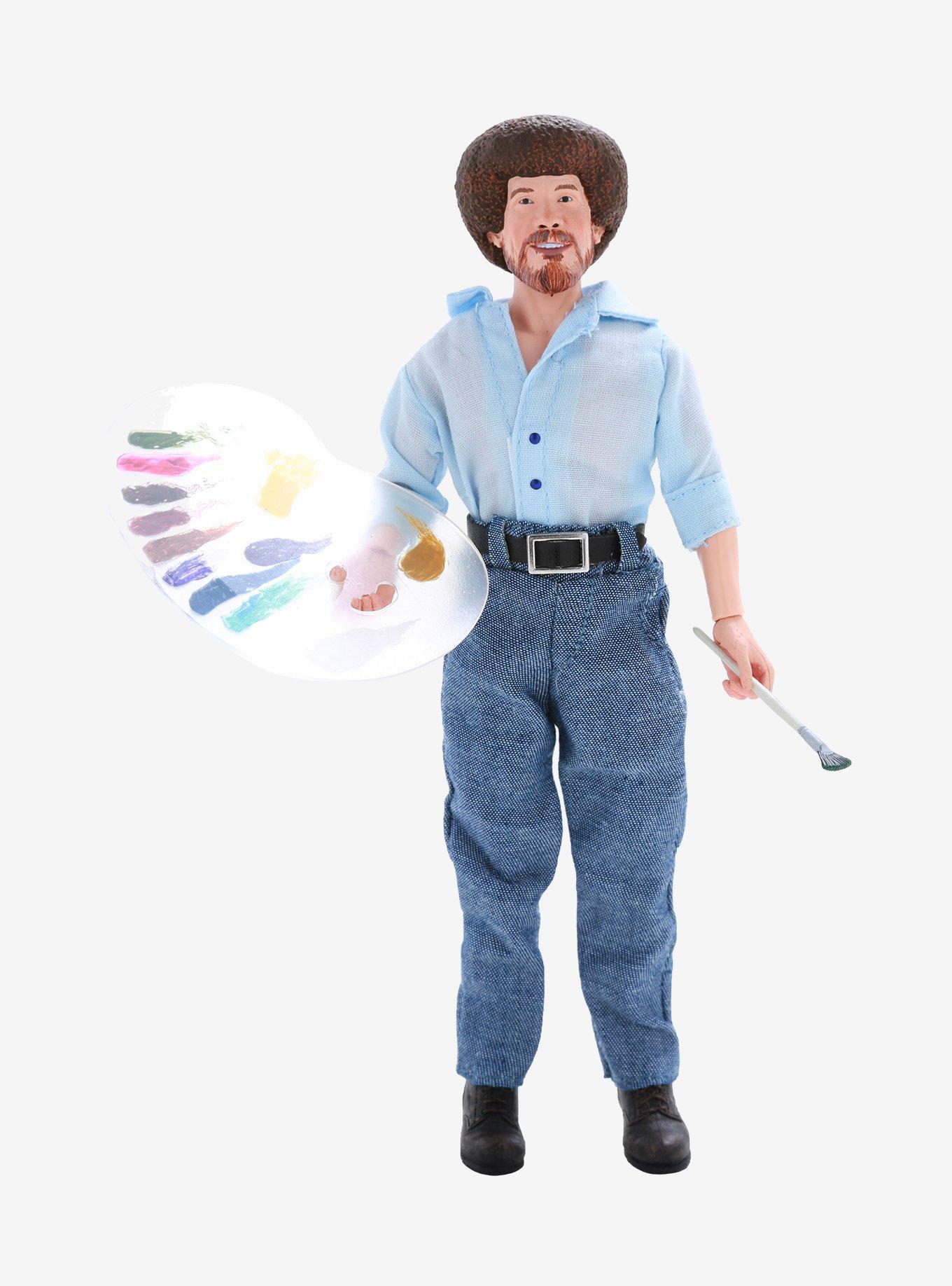 Bob Ross Clothed Action Figure With Canvas & Painting Accessories, , alternate