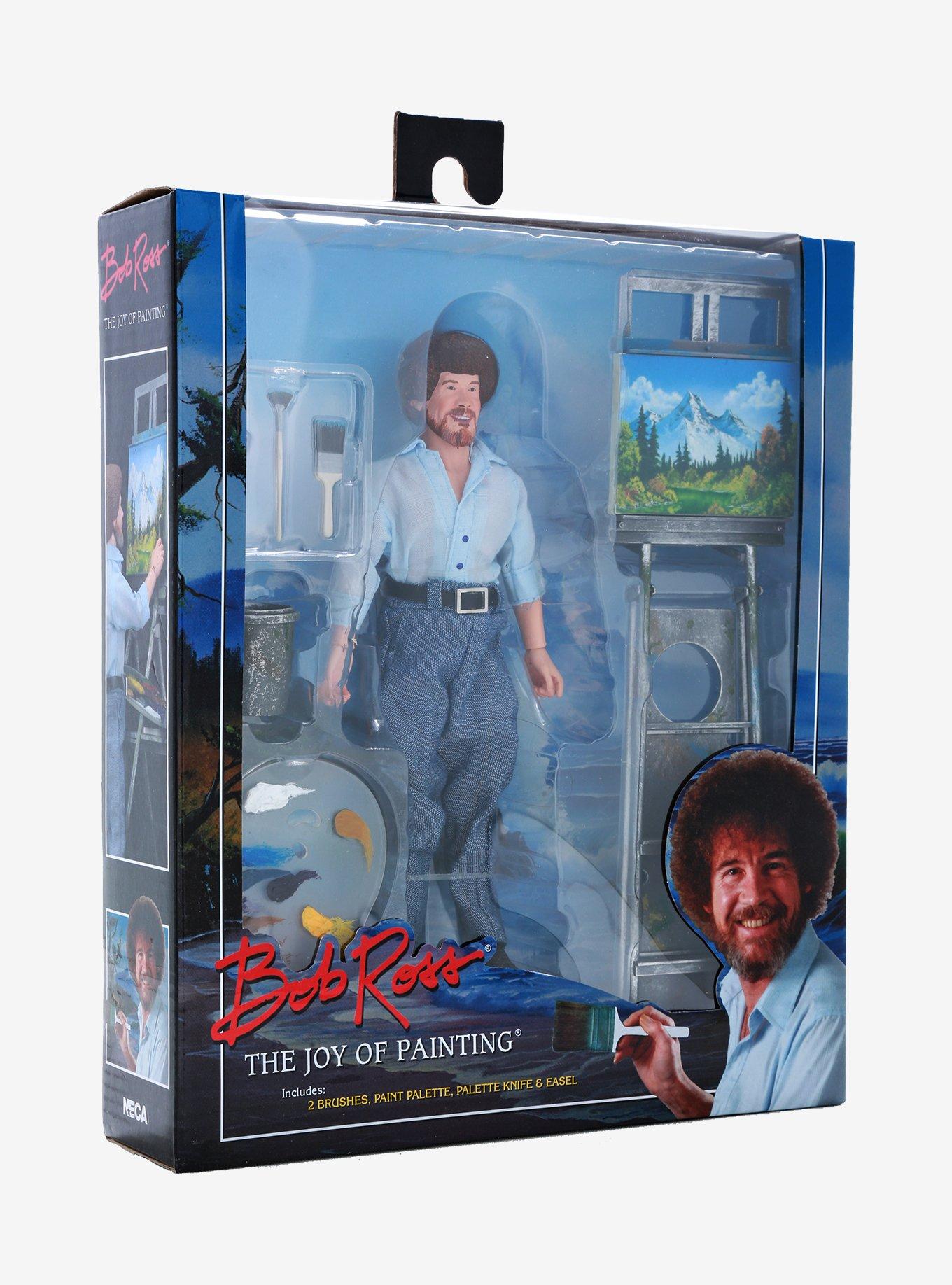 Bob Ross Clothed Action Figure With Canvas & Painting Accessories, , alternate