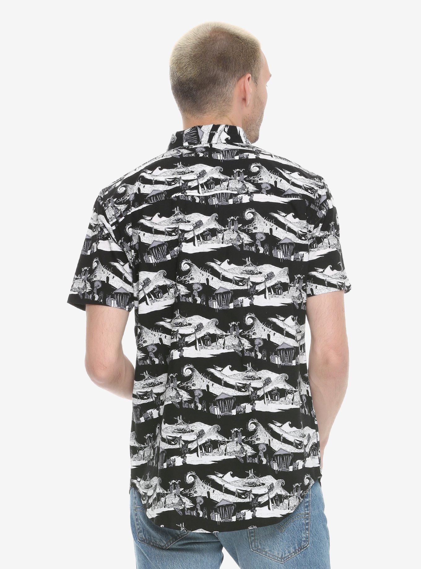 Disney The Nightmare Before Christmas Scenes Woven Button-Up - BoxLunch Exclusive, , alternate