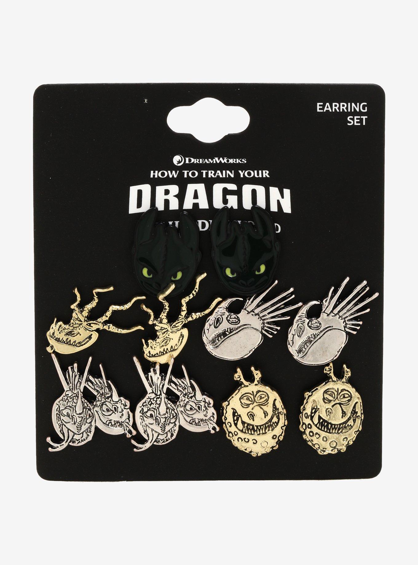 How To Train Your Dragon: The Hidden World Stud Earring Set, , alternate