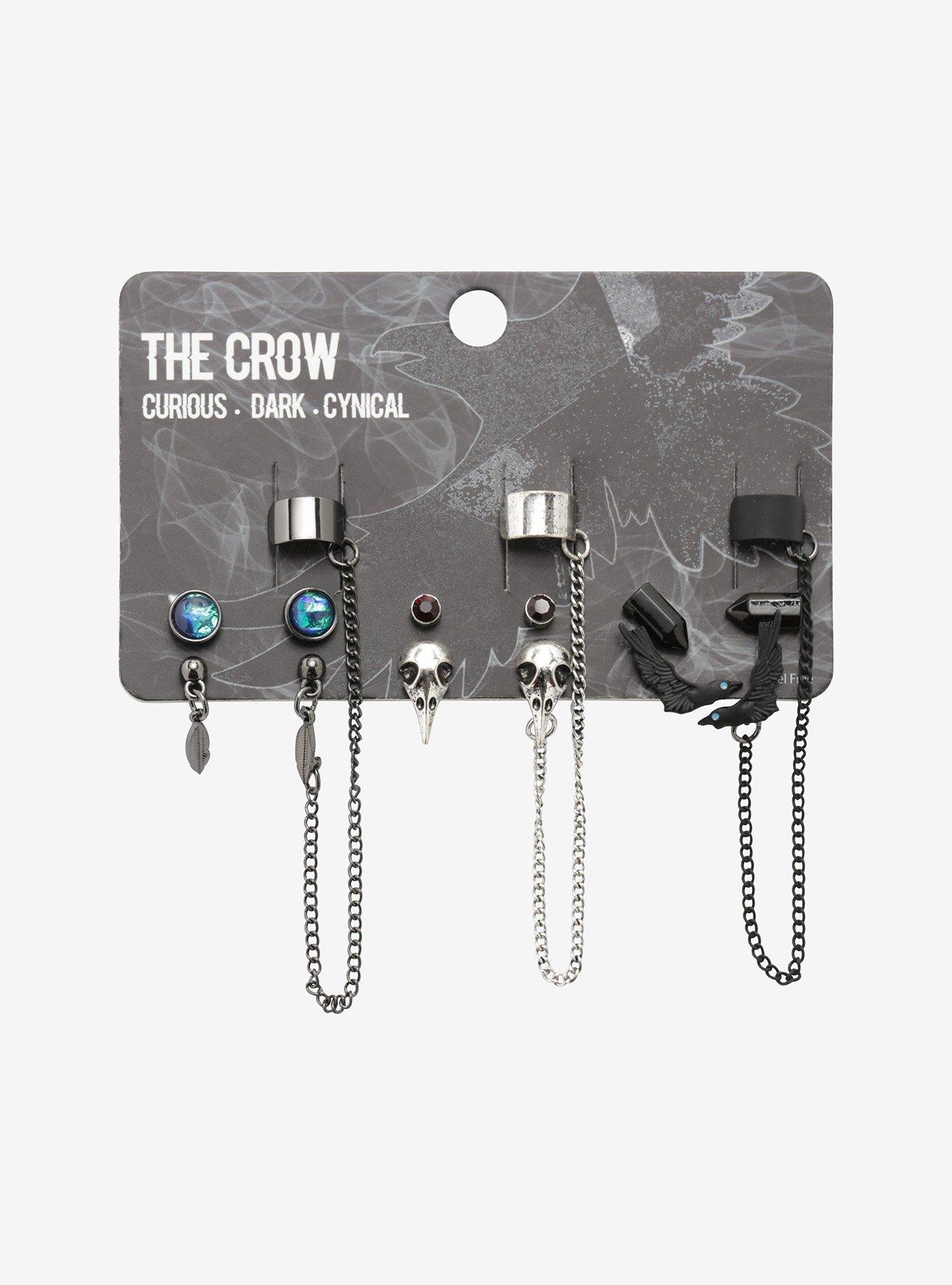 Crow Cuff Earring Set, , alternate