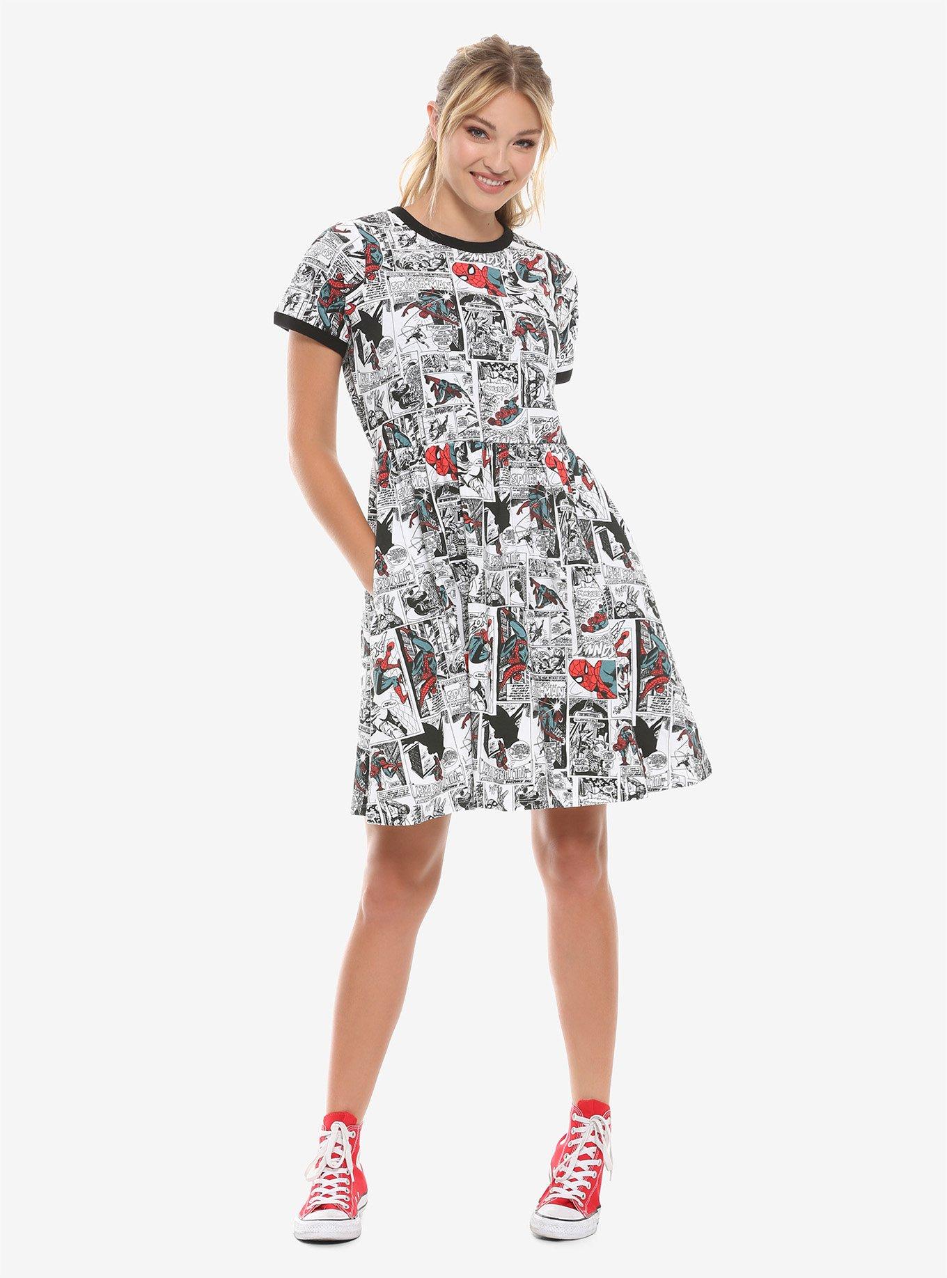 Marvel Spider-Man Comic Book Dress, , alternate