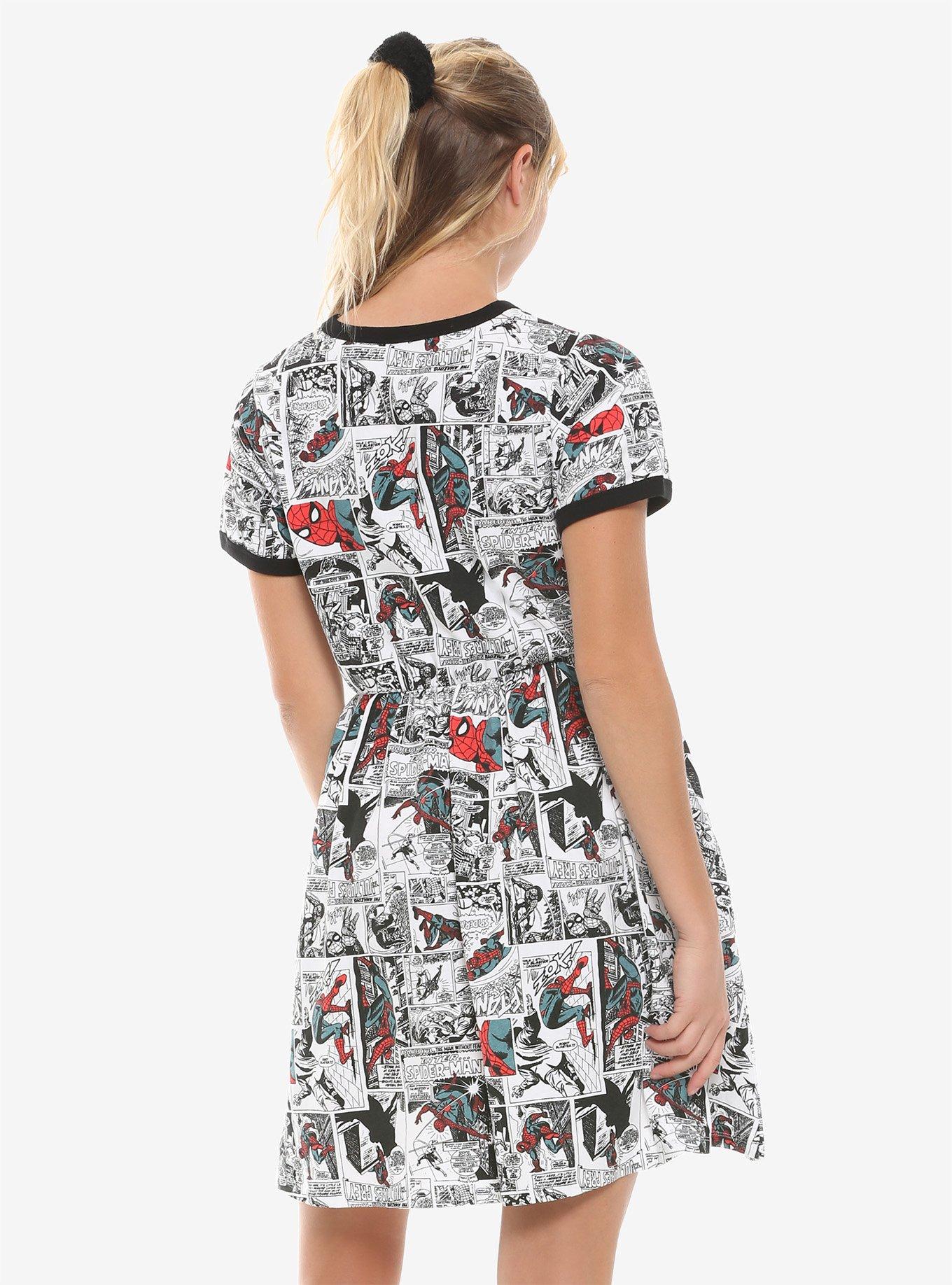 Marvel Spider-Man Comic Book Dress, , alternate