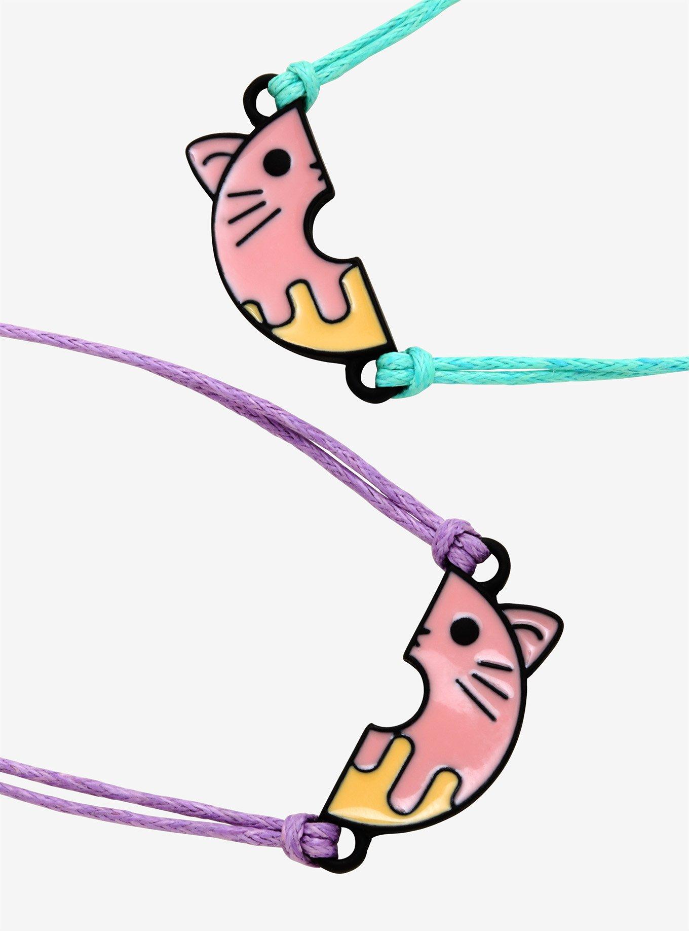Cat Donut Best Friends Cord Bracelet Set, , alternate