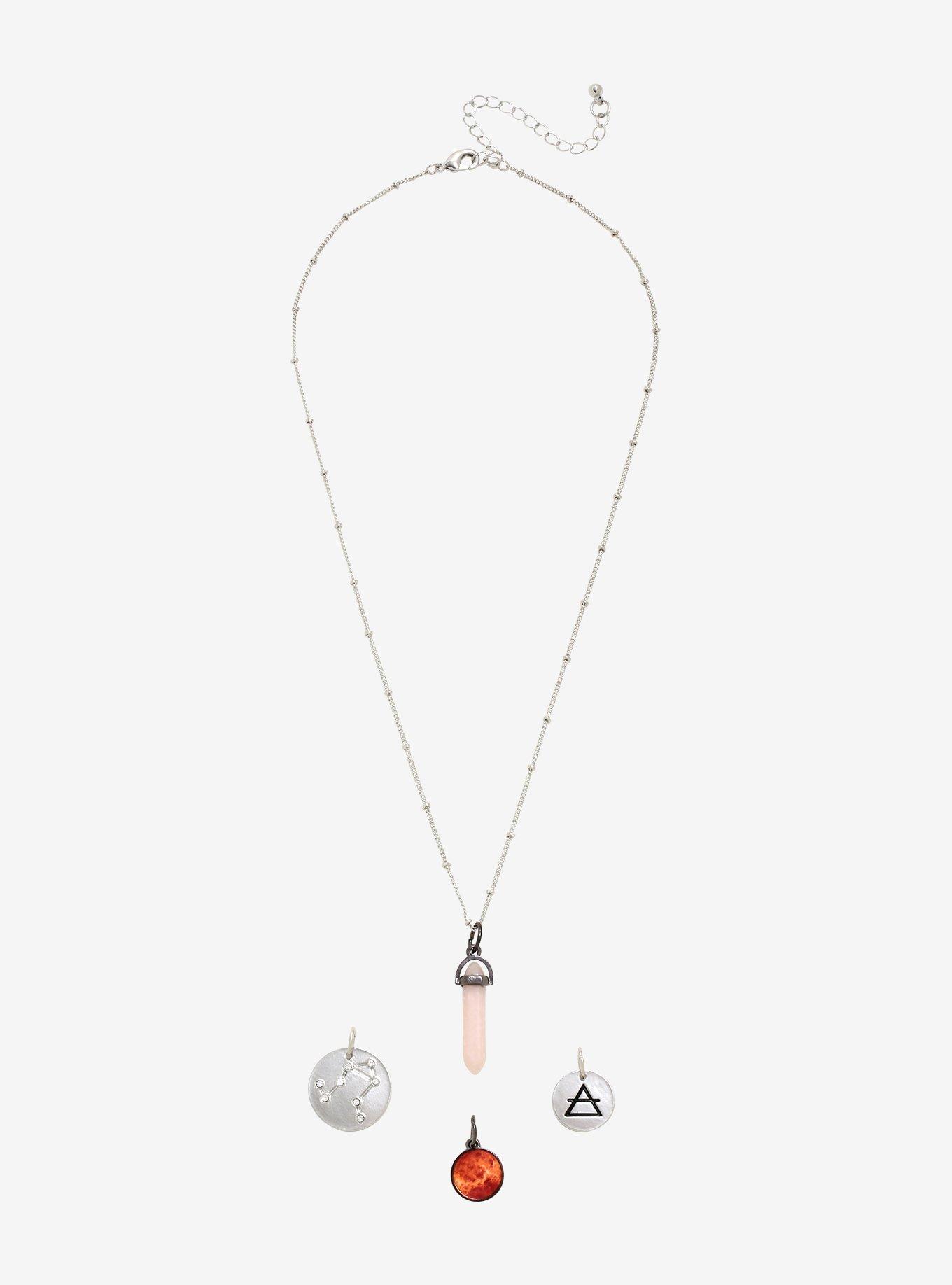 Zodiac Libra Crystal Interchangeable Necklace, , alternate