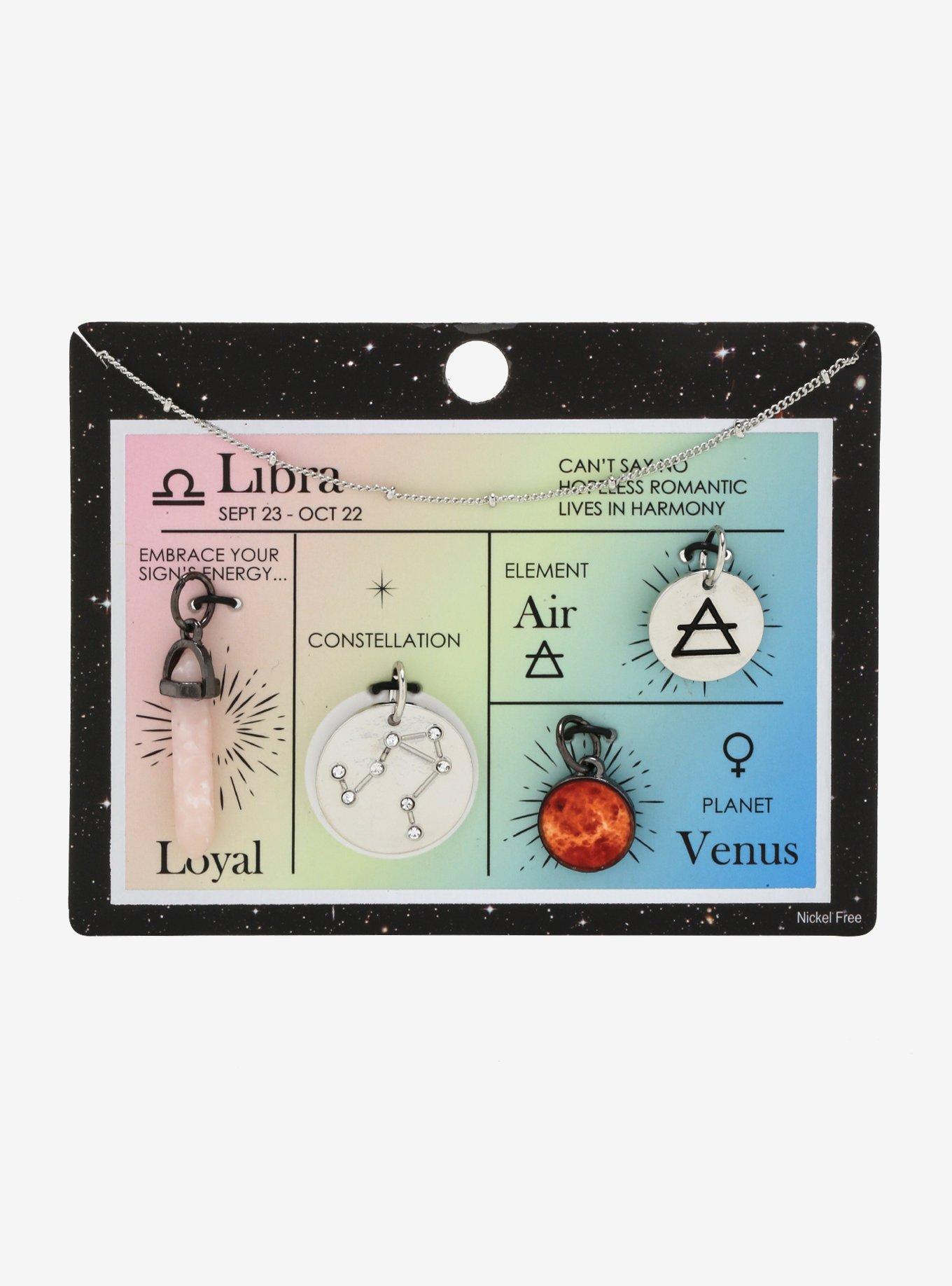 Zodiac Libra Crystal Interchangeable Necklace, , alternate