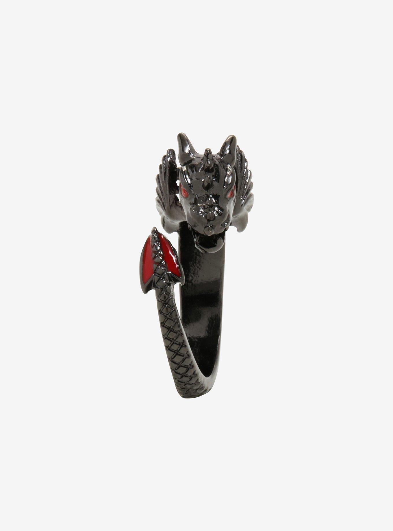Black Dragon Wrap Ring, , alternate
