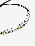Anti-Social Beaded Cord Bracelet, , alternate