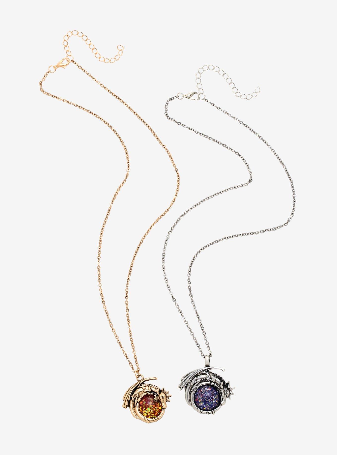 Dragon Best Friend Necklace Set, , alternate