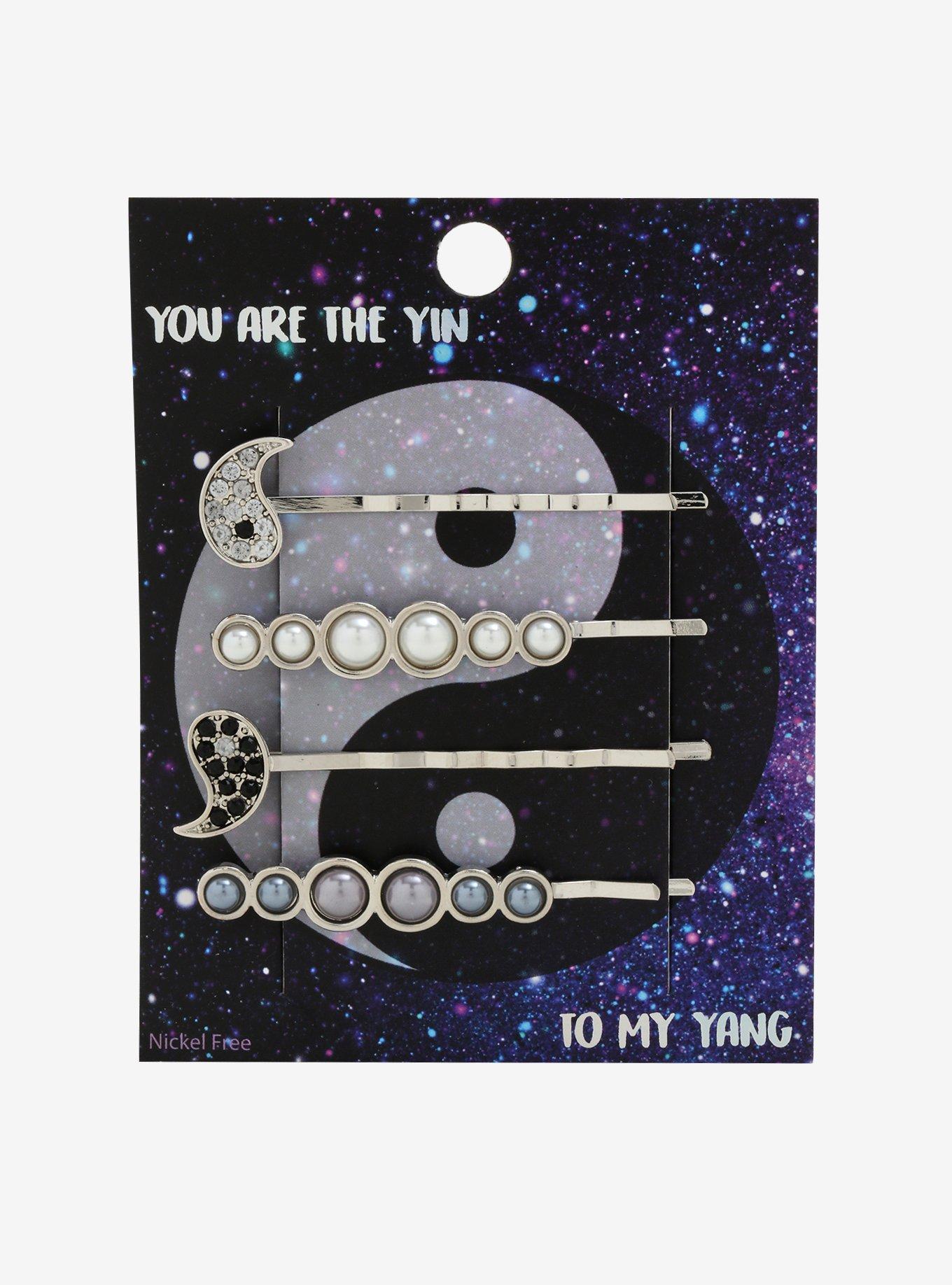 Yin & Yang Bejeweled Bobby Pin Set, , alternate