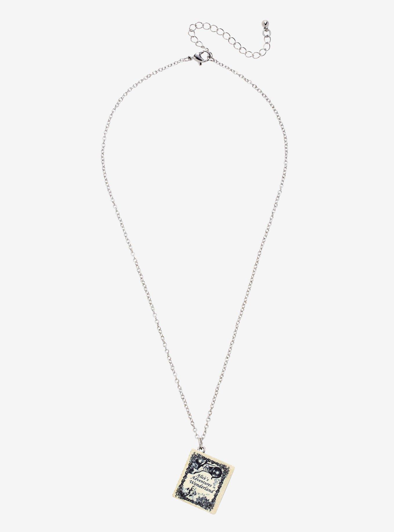 Lewis Carroll Alice's Adventures In Wonderland Book Necklace, , alternate