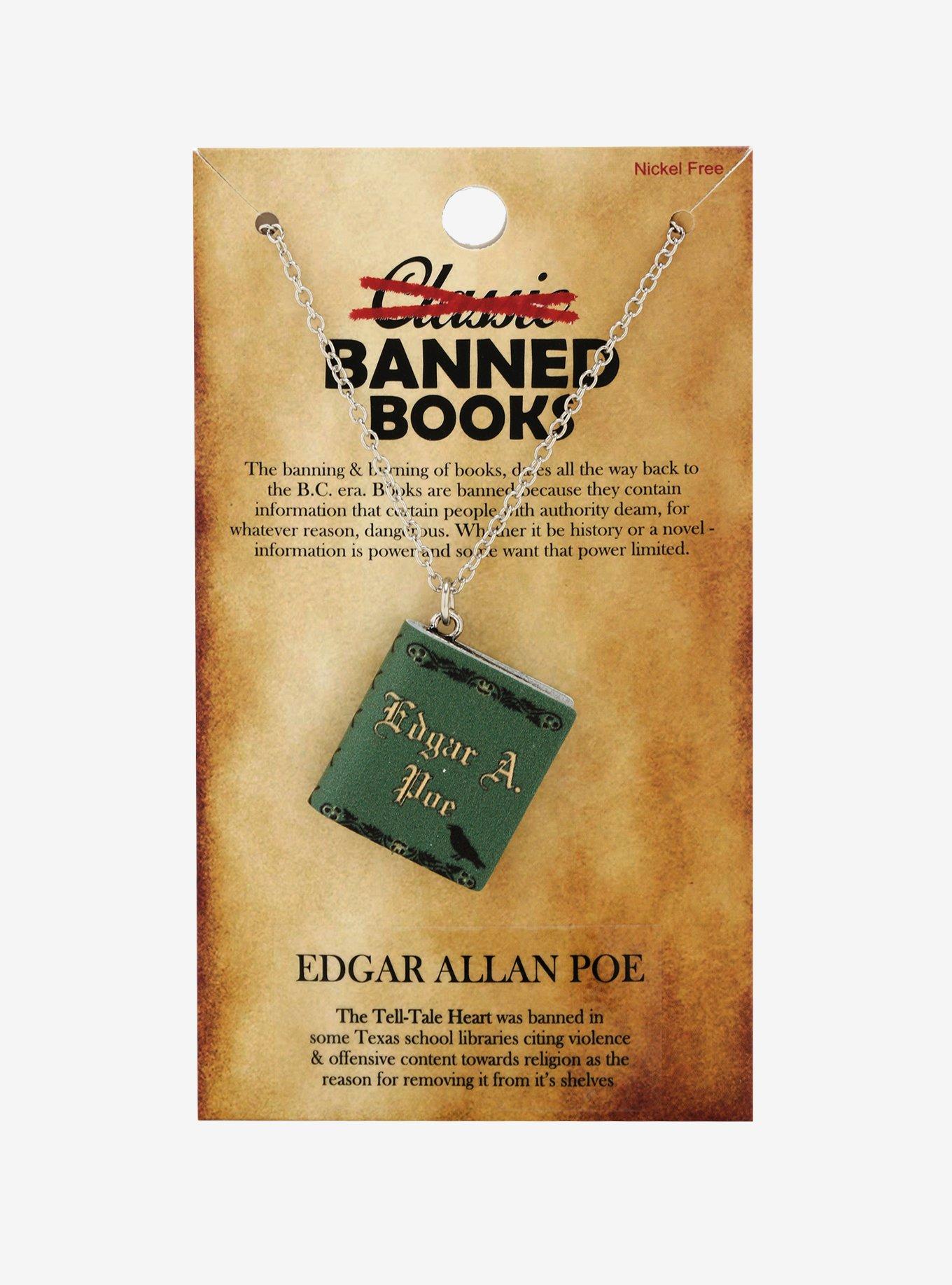Banned Books Edgar Allen Poe Pendant Necklace, , alternate