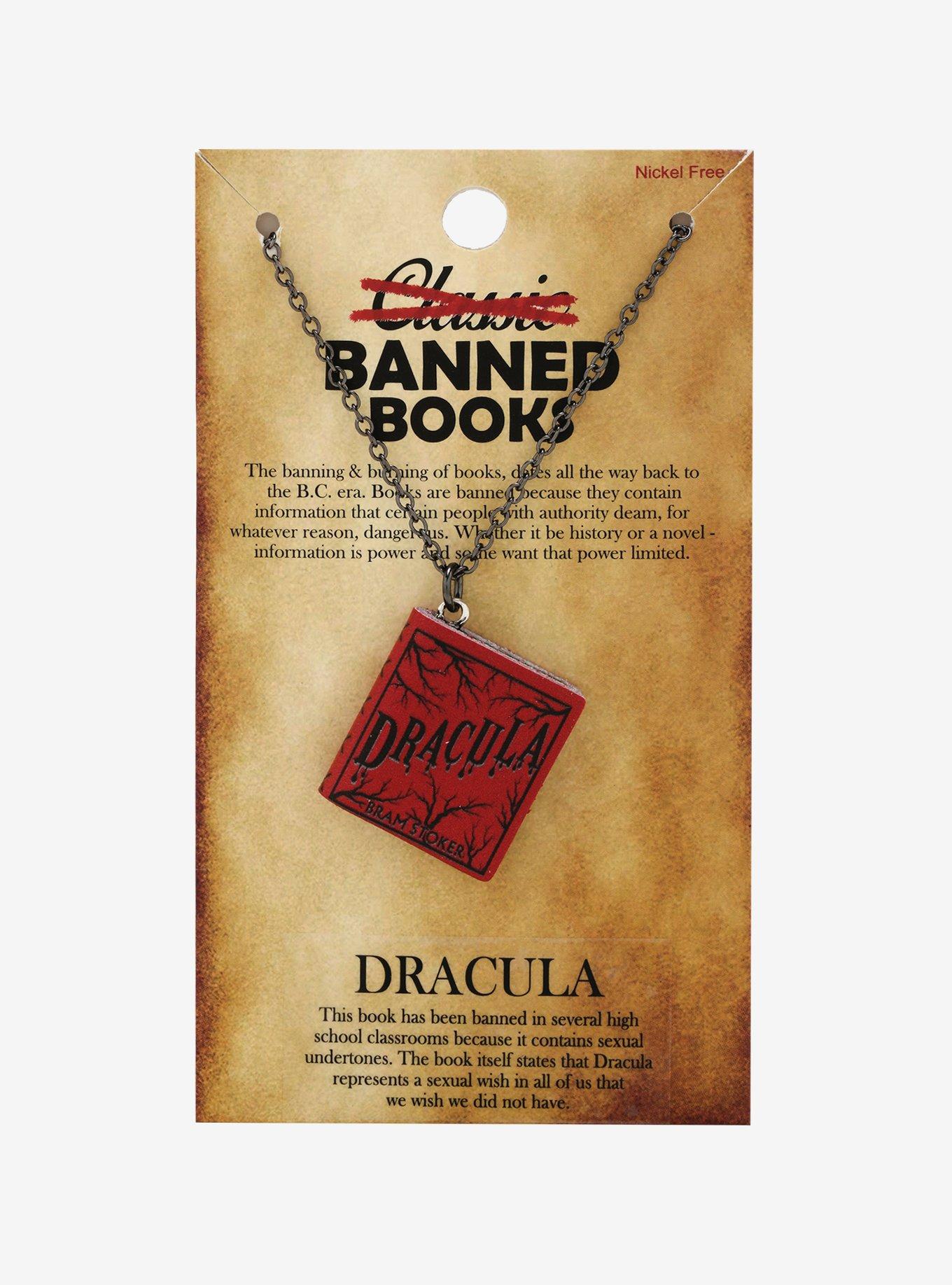 Dracula Book Necklace, , alternate