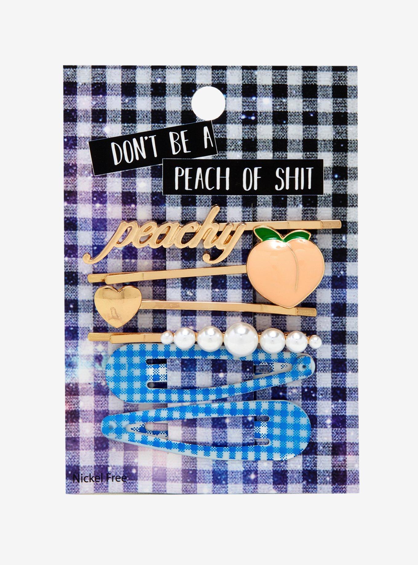 Peachy Bobby Pin & Clip Set, , alternate