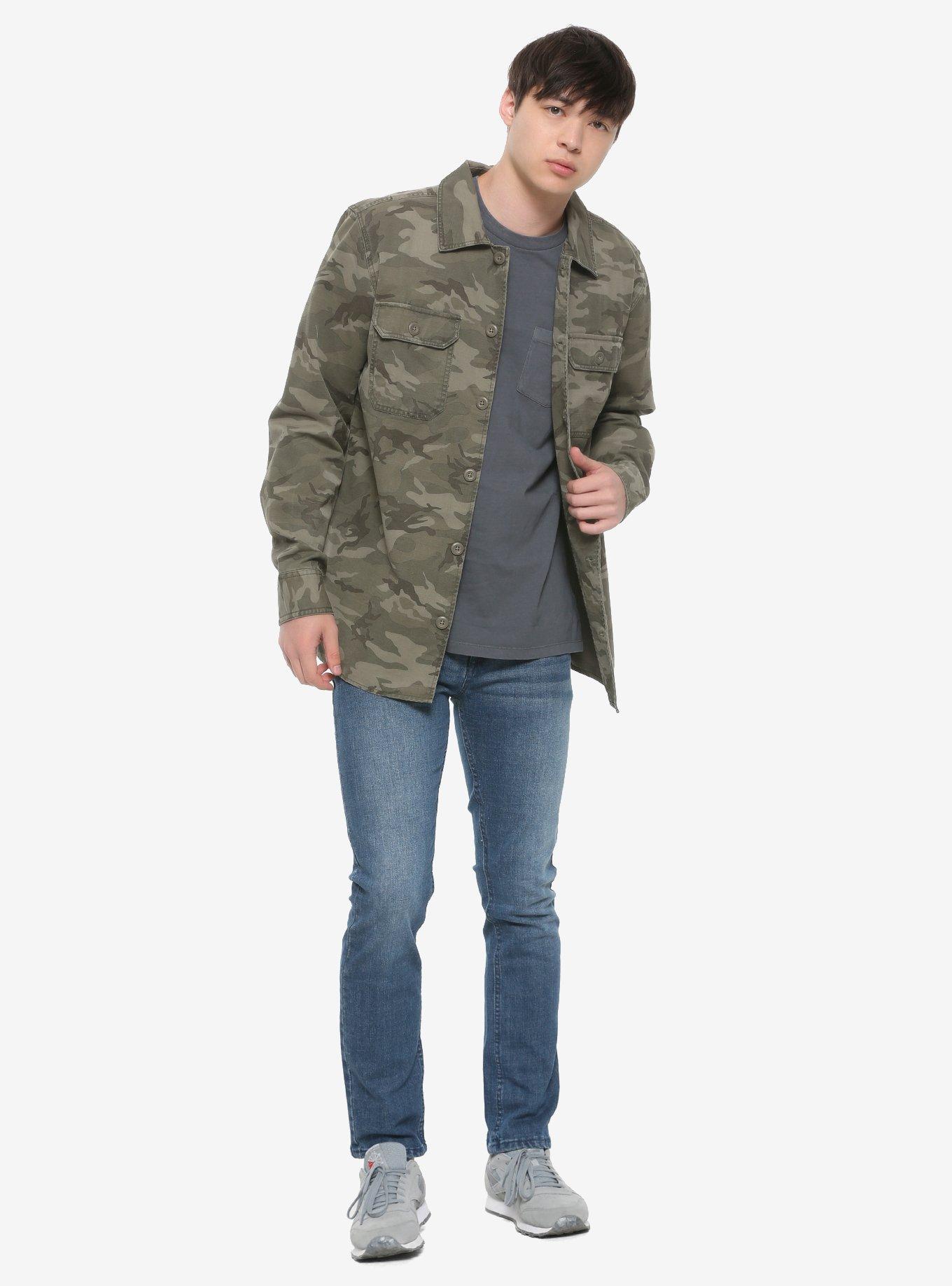 Camo Woven Button-Up, CAMO, alternate
