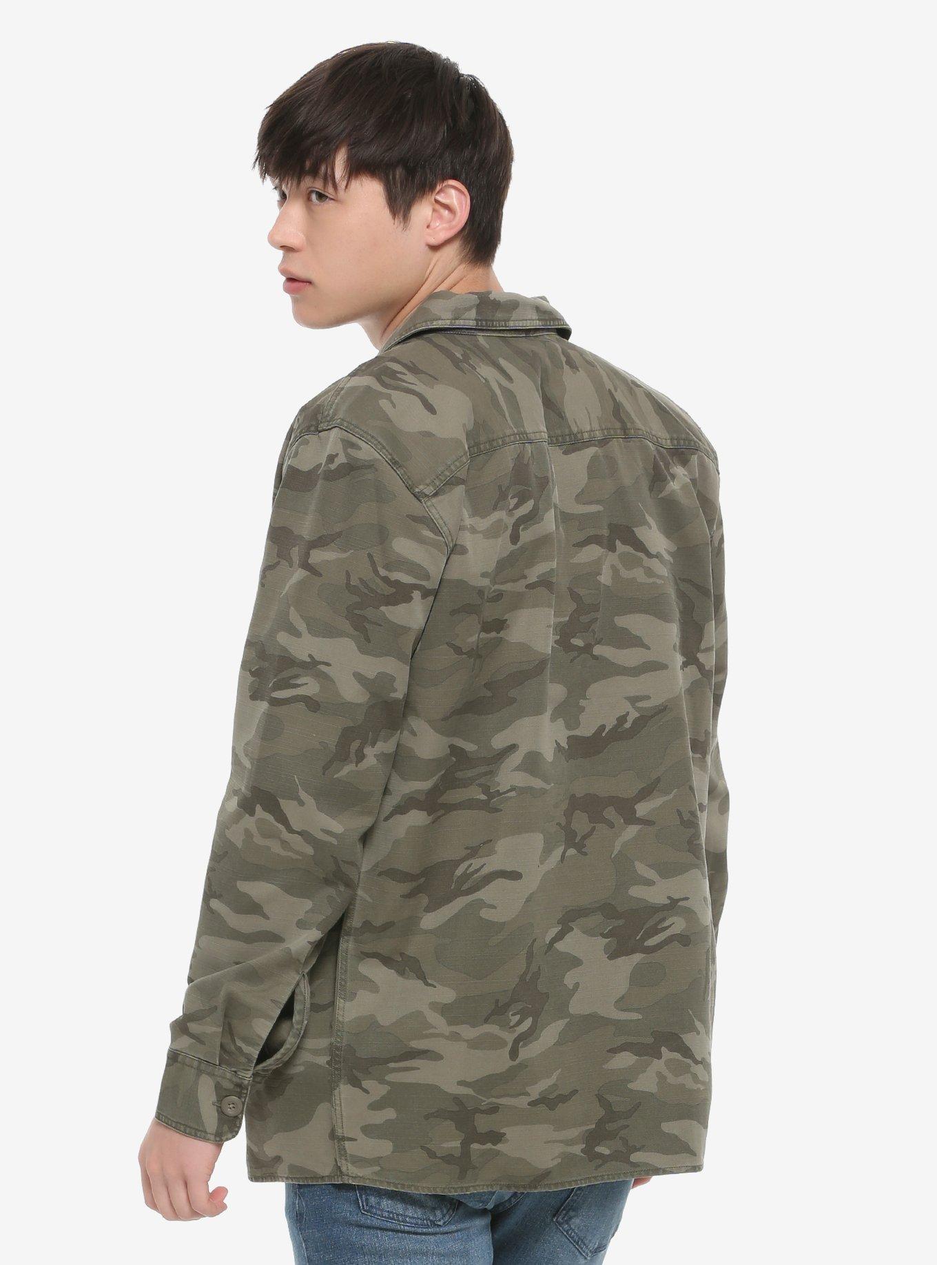 Camo Woven Button-Up, CAMO, alternate