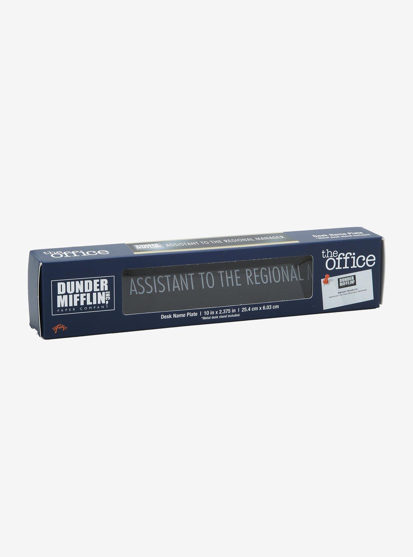 The Office Dunder Mifflin Assistant to the Regional Manager Desk Sign - BoxLunch Exclusive, , alternate