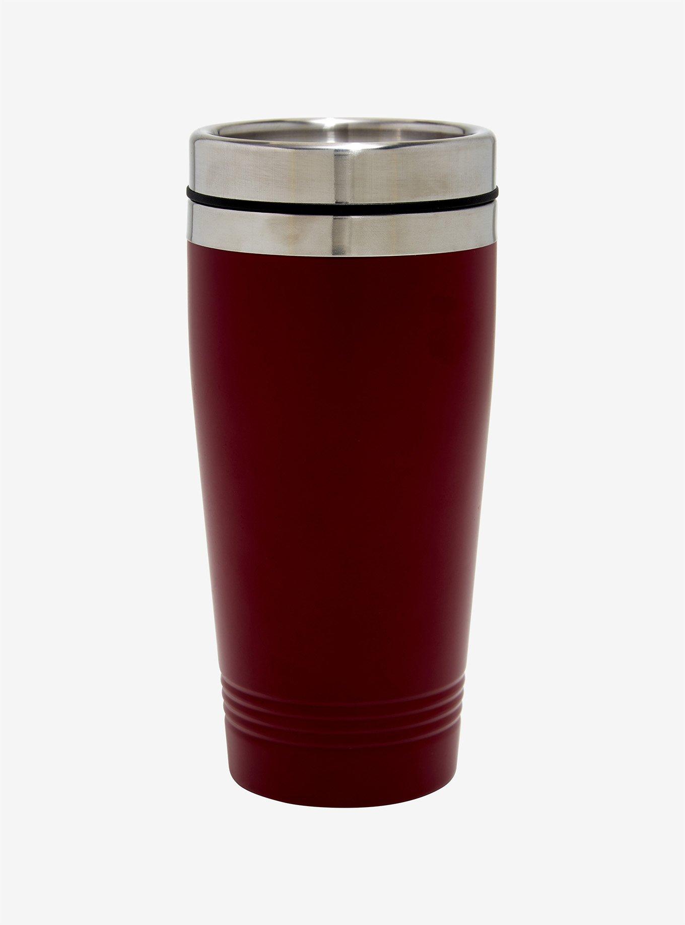 Harry Potter Hogwarts Crest Burgundy Travel Mug, , alternate