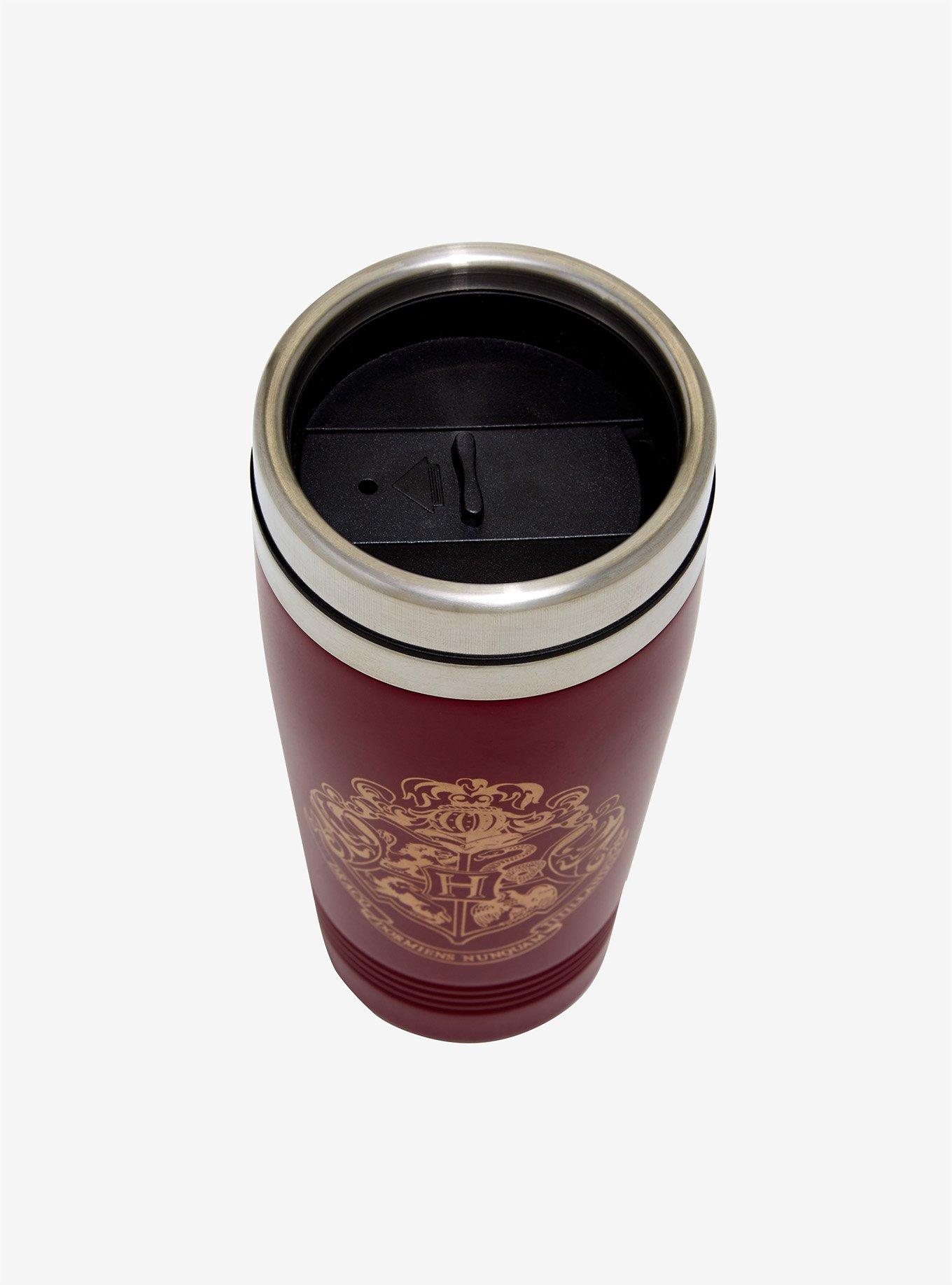 Harry Potter Hogwarts Crest Burgundy Travel Mug, , alternate