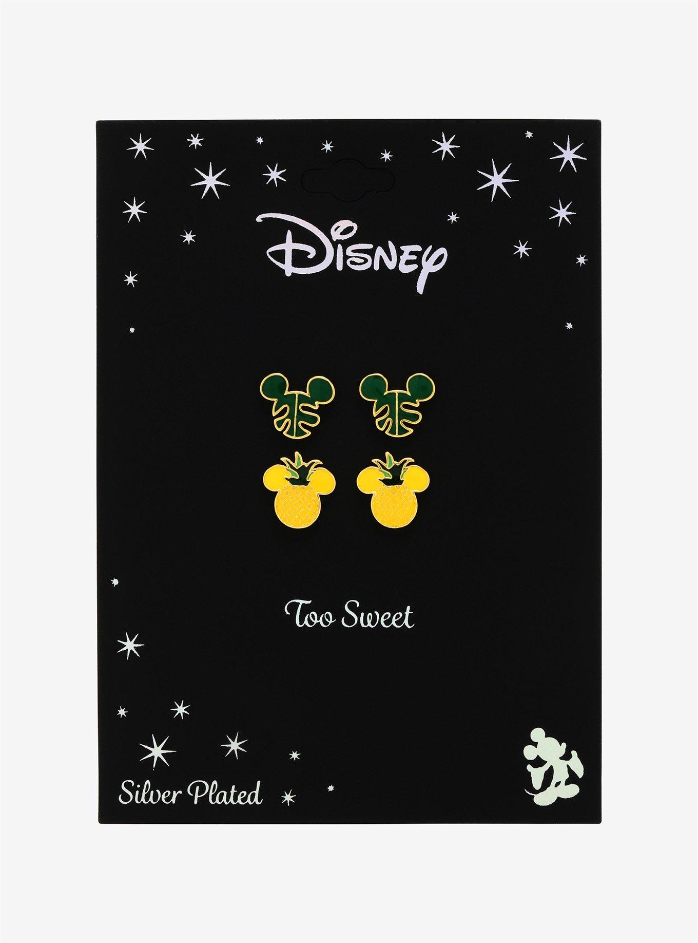 Disney Mickey Mouse Pineapple Stud Earring Set, , alternate