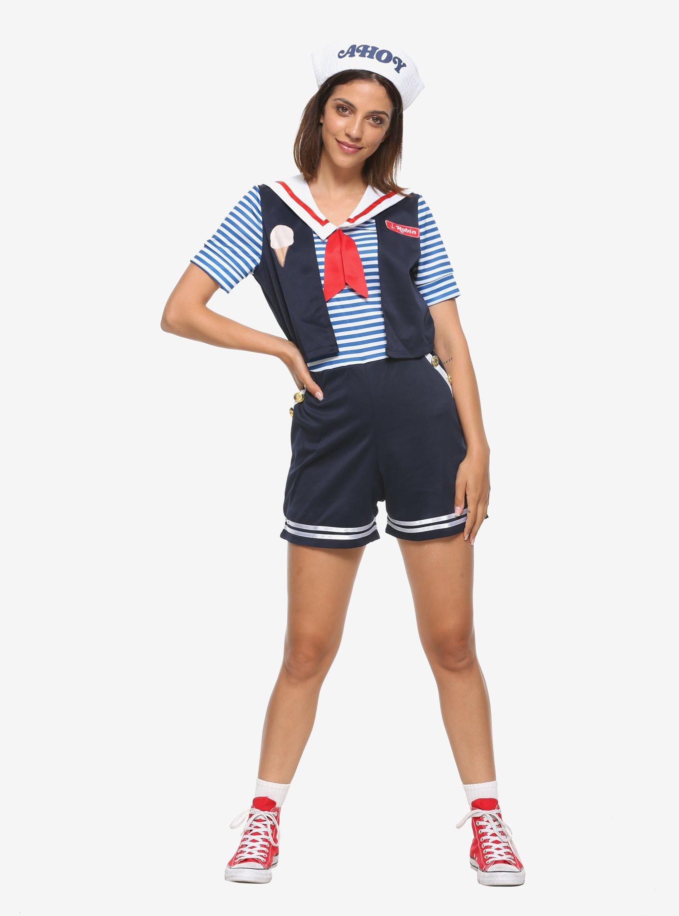 Stranger Things Scoops Ahoy Robin Costume, MULTI, alternate